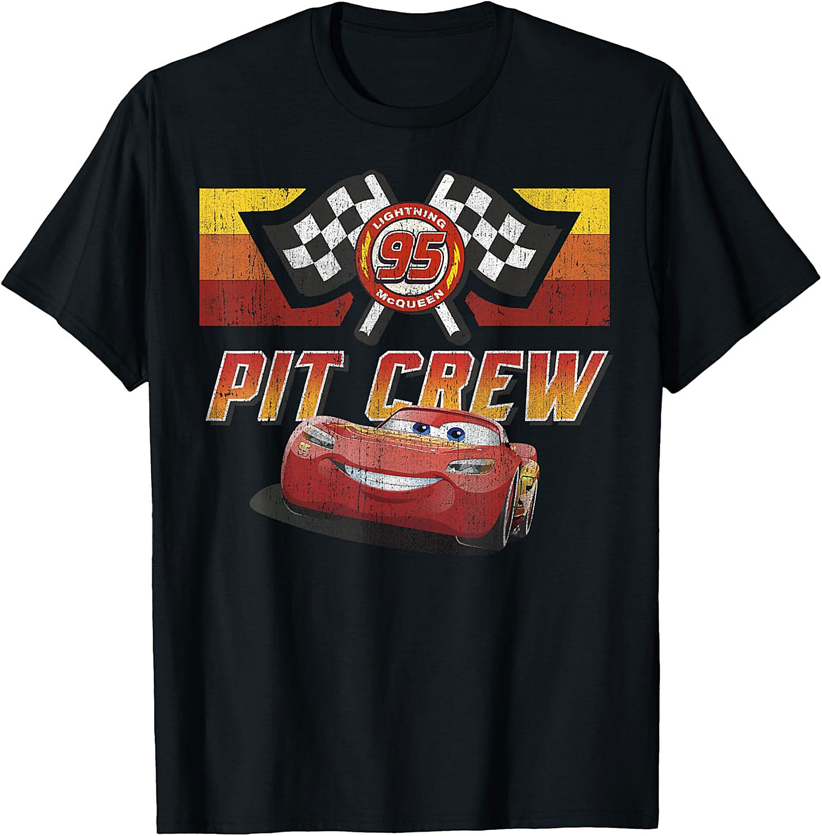 Lightning McQueen Pit Crew T-shirt Vintage Graphic Tee