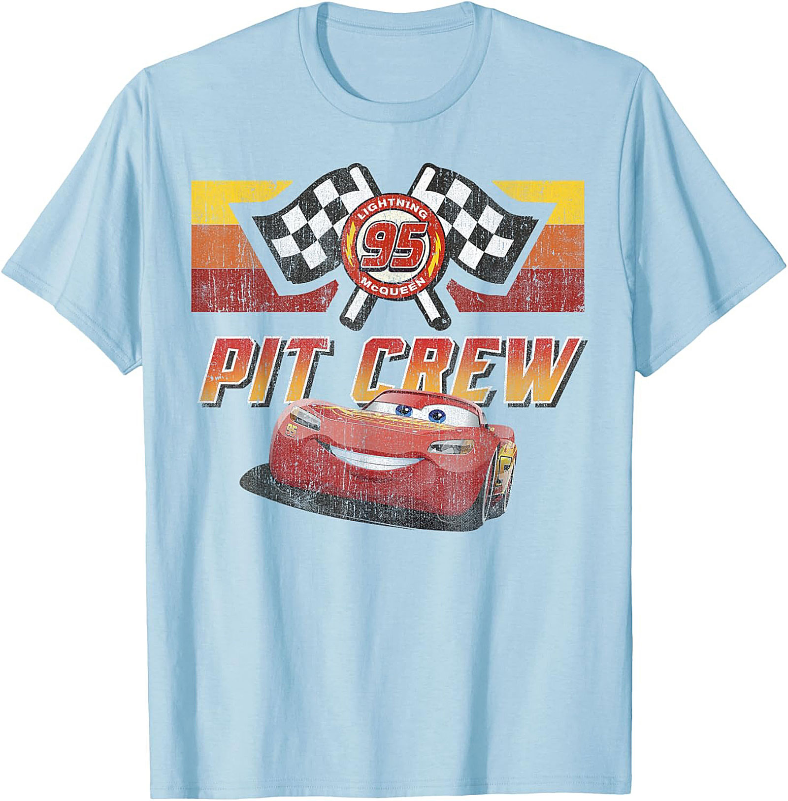 Lightning McQueen Pit Crew T-shirt Vintage Graphic Tee