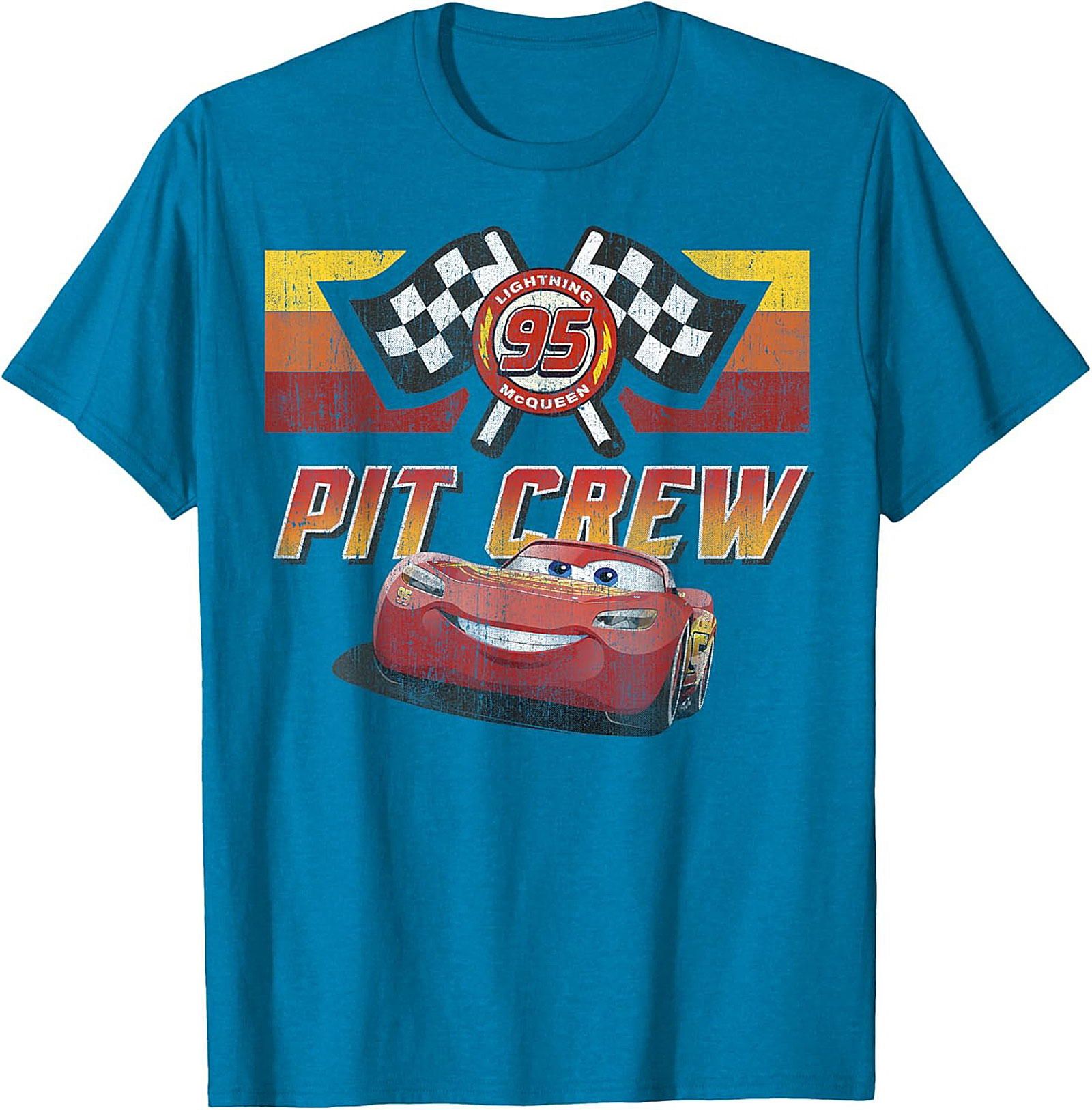 Lightning McQueen Pit Crew T-shirt Vintage Graphic Tee
