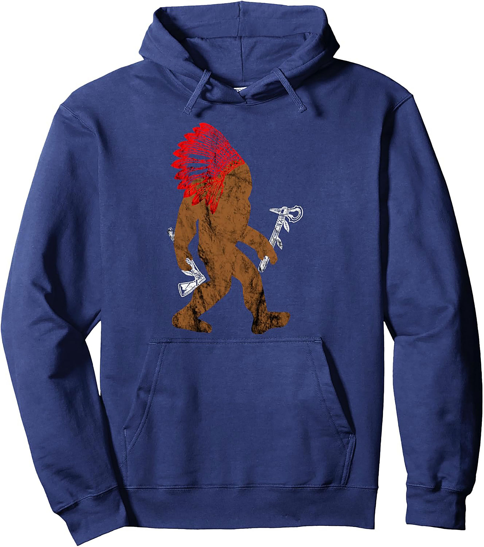 Chief Bigfoot Pullover Hoodie Cozy Cryptid Graphic Hoodie