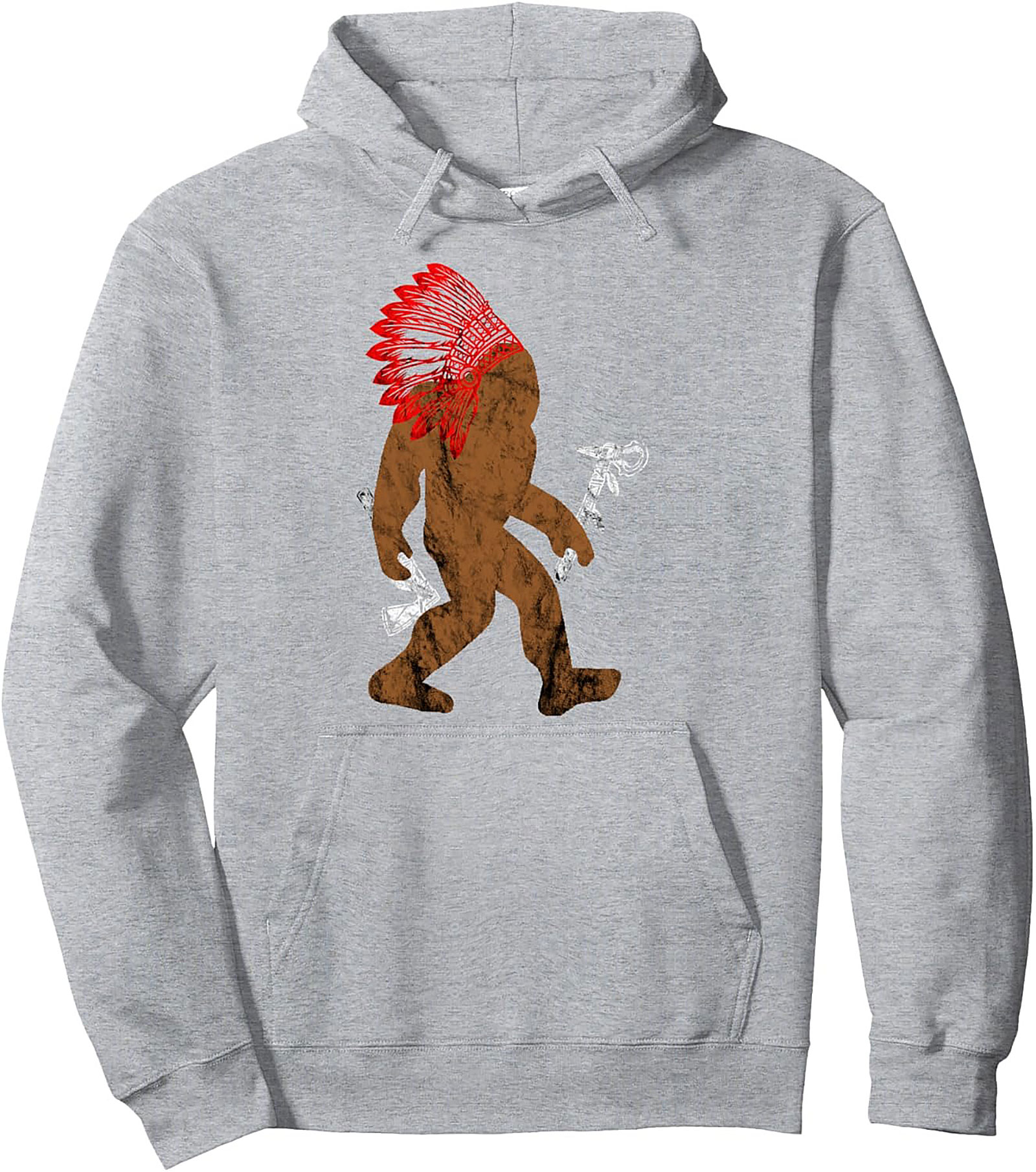 Chief Bigfoot Pullover Hoodie Cozy Cryptid Graphic Hoodie