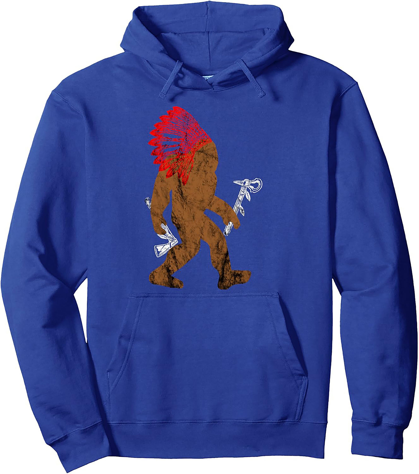 Chief Bigfoot Pullover Hoodie Cozy Cryptid Graphic Hoodie
