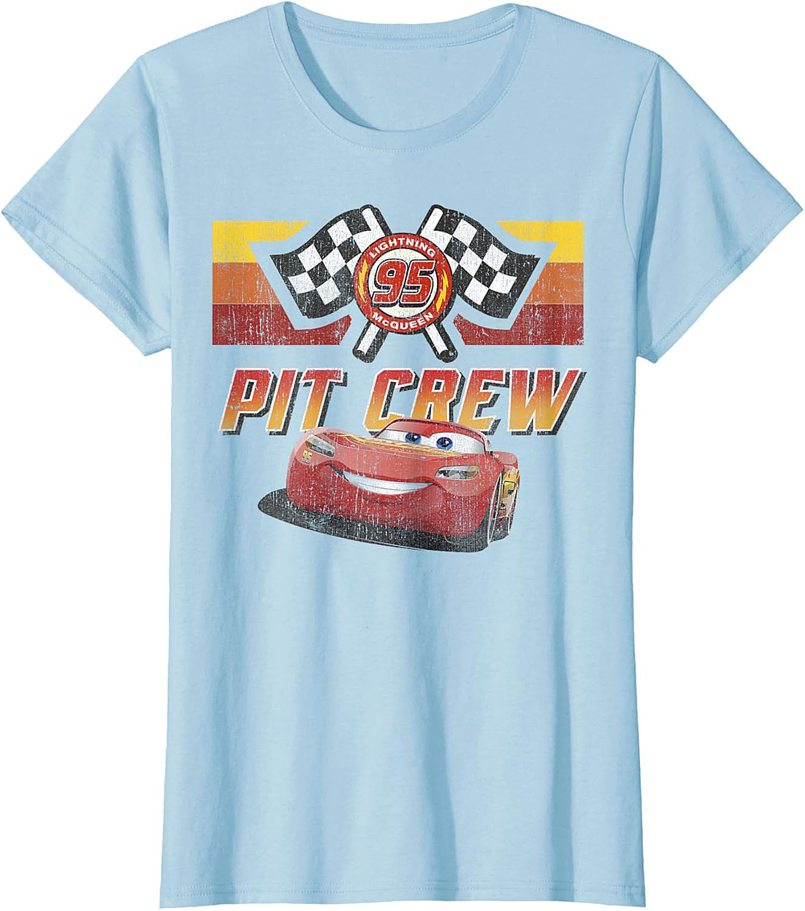 Lightning McQueen Pit Crew T-shirt Vintage Graphic Tee
