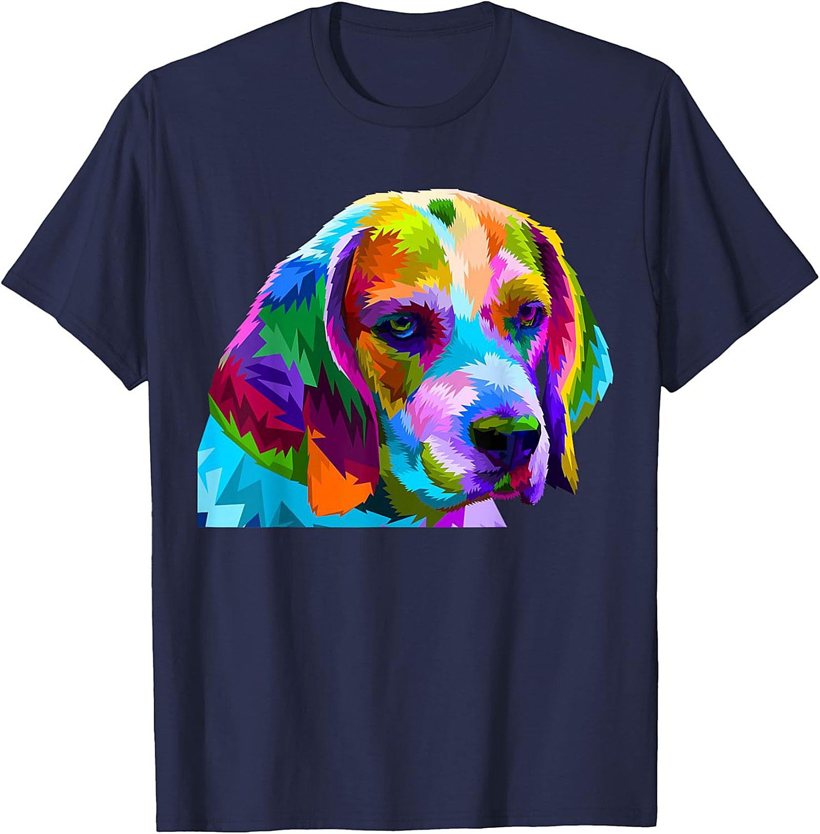 Pop Art Beagle T-shirt: Vibrant Geometric Dog Lover Graphic Tee