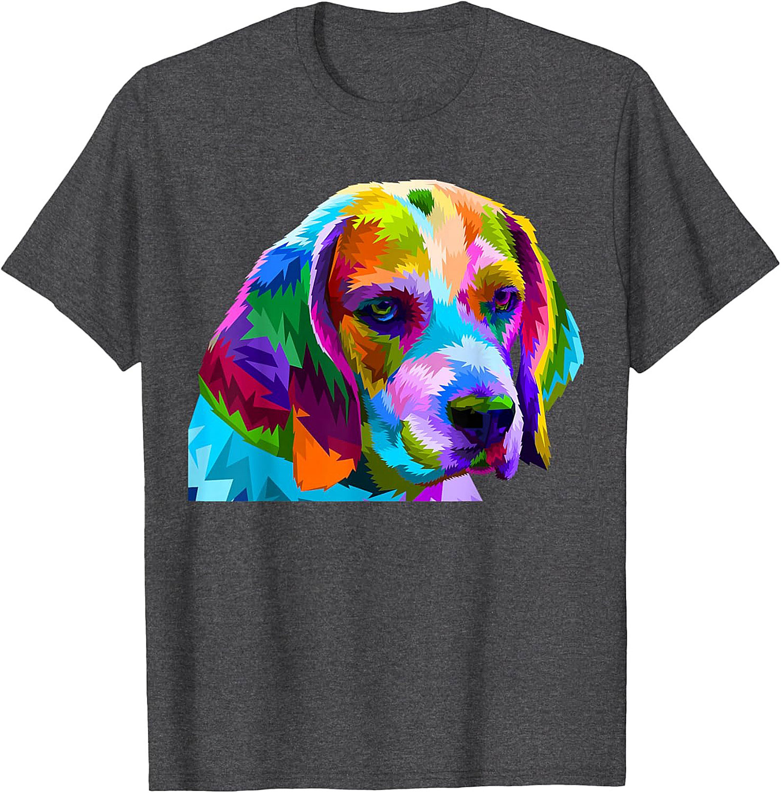 Pop Art Beagle T-shirt: Vibrant Geometric Dog Lover Graphic Tee