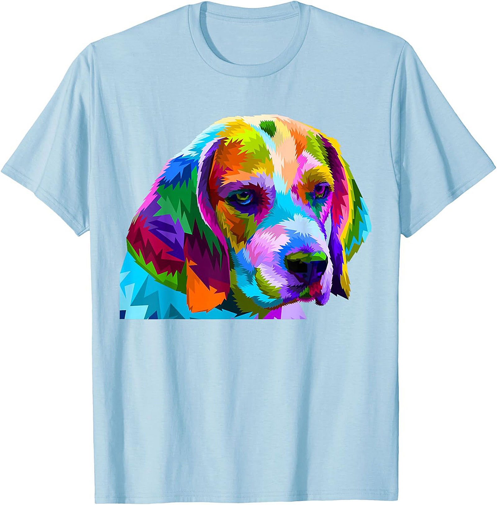 Pop Art Beagle T-shirt: Vibrant Geometric Dog Lover Graphic Tee