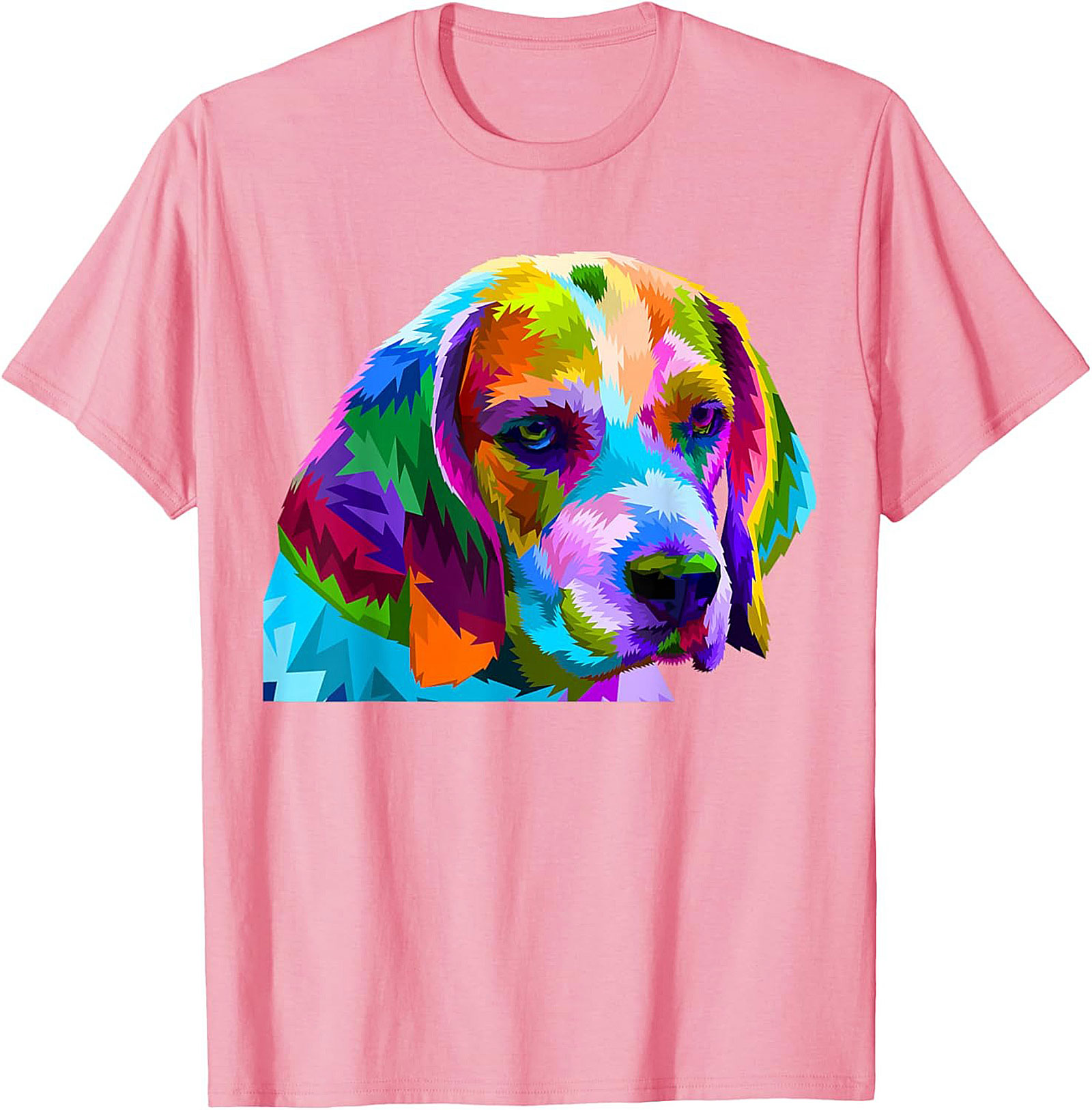 Pop Art Beagle T-shirt: Vibrant Geometric Dog Lover Graphic Tee