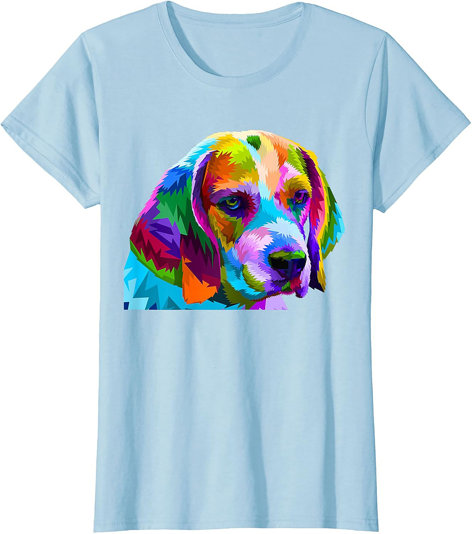 Pop Art Beagle T-shirt: Vibrant Geometric Dog Lover Graphic Tee