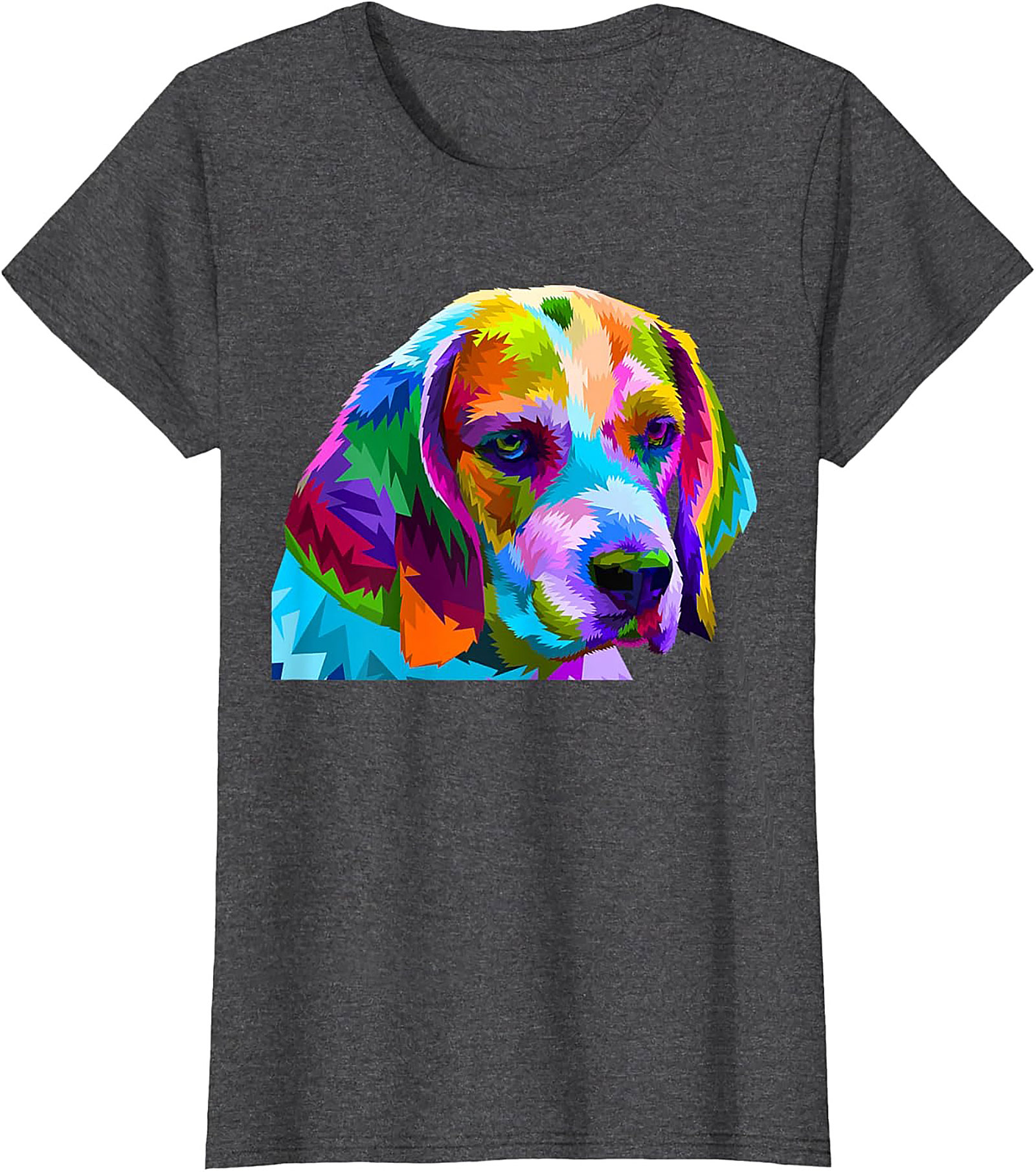 Pop Art Beagle T-shirt: Vibrant Geometric Dog Lover Graphic Tee