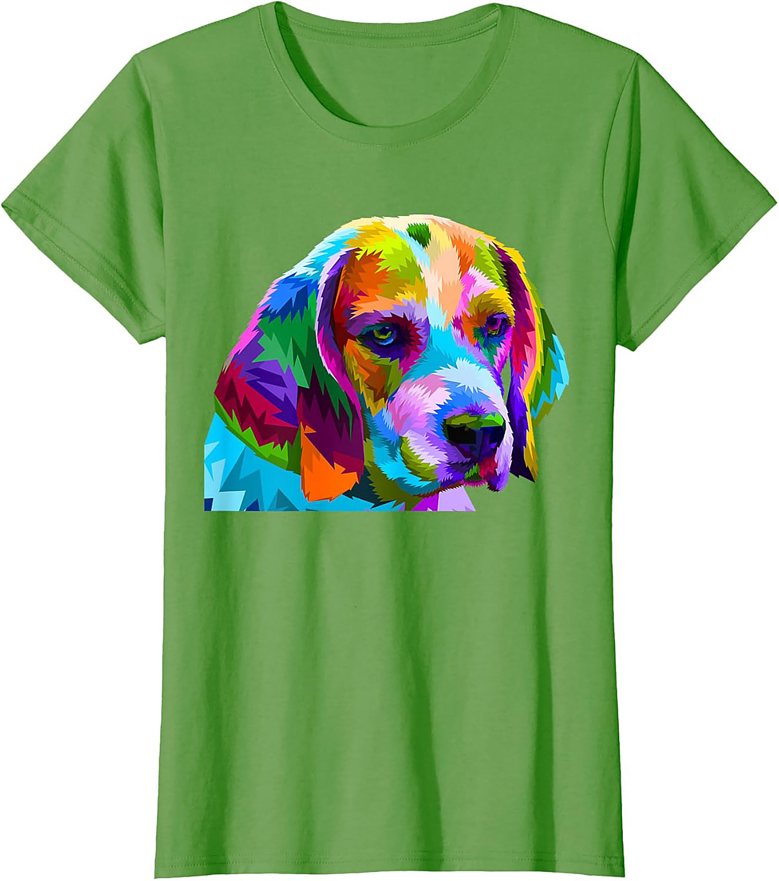 Pop Art Beagle T-shirt: Vibrant Geometric Dog Lover Graphic Tee
