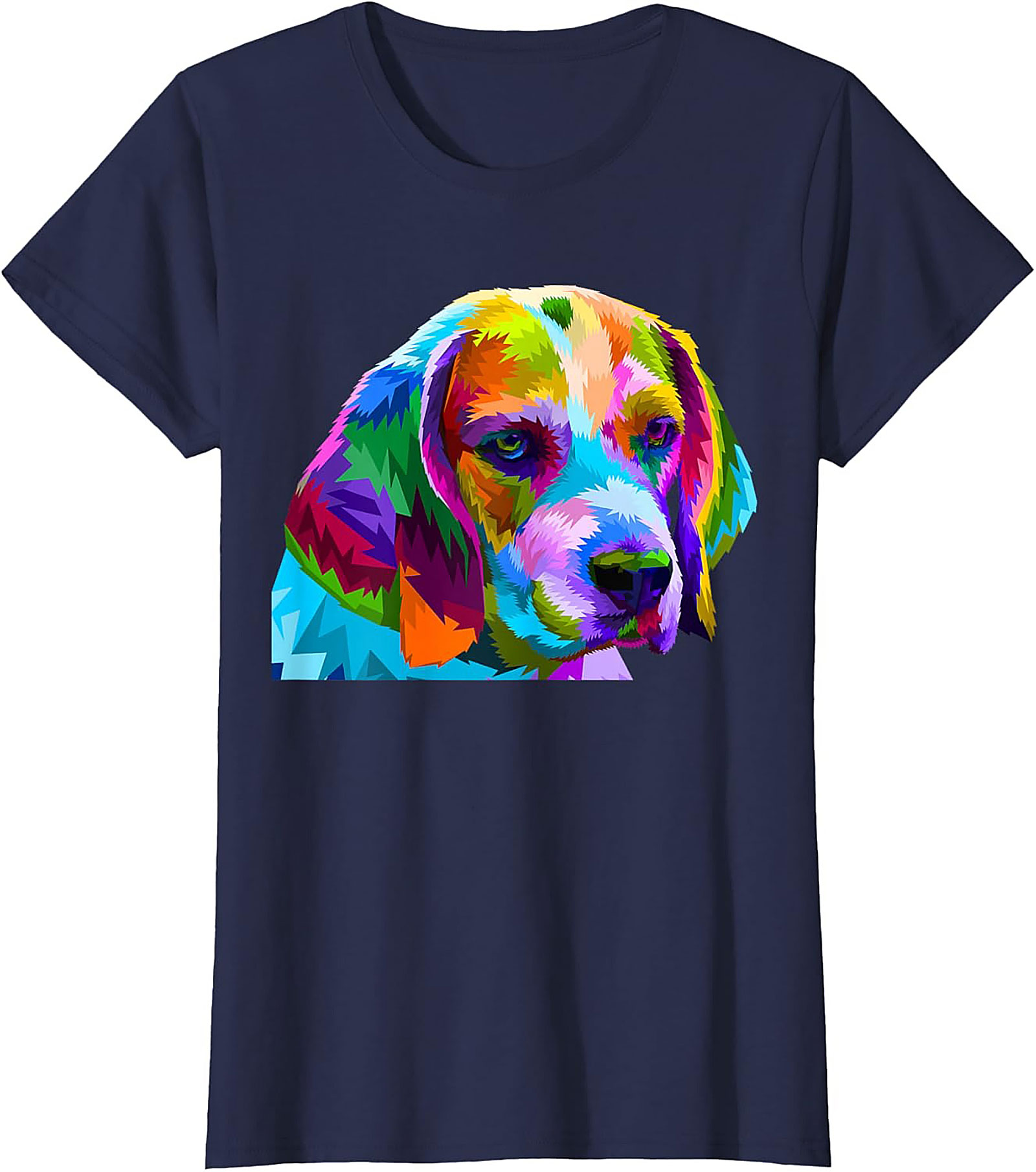 Pop Art Beagle T-shirt: Vibrant Geometric Dog Lover Graphic Tee