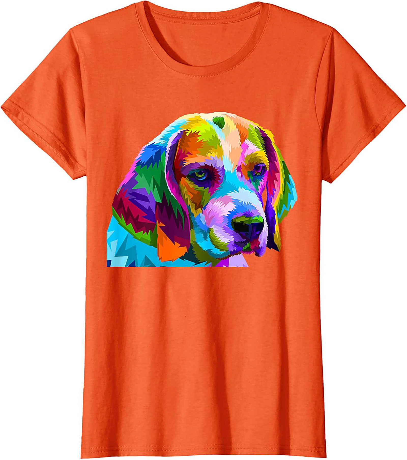 Pop Art Beagle T-shirt: Vibrant Geometric Dog Lover Graphic Tee