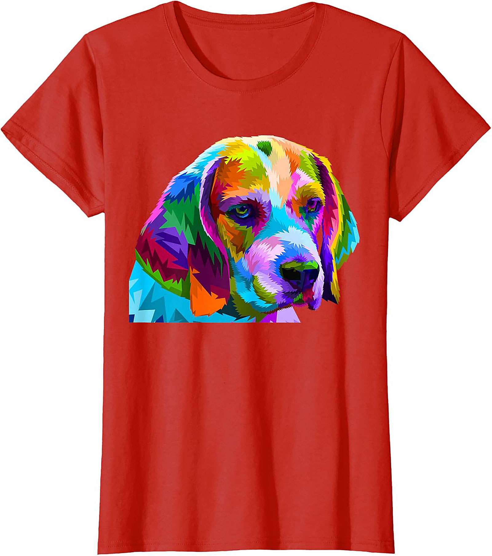 Pop Art Beagle T-shirt: Vibrant Geometric Dog Lover Graphic Tee