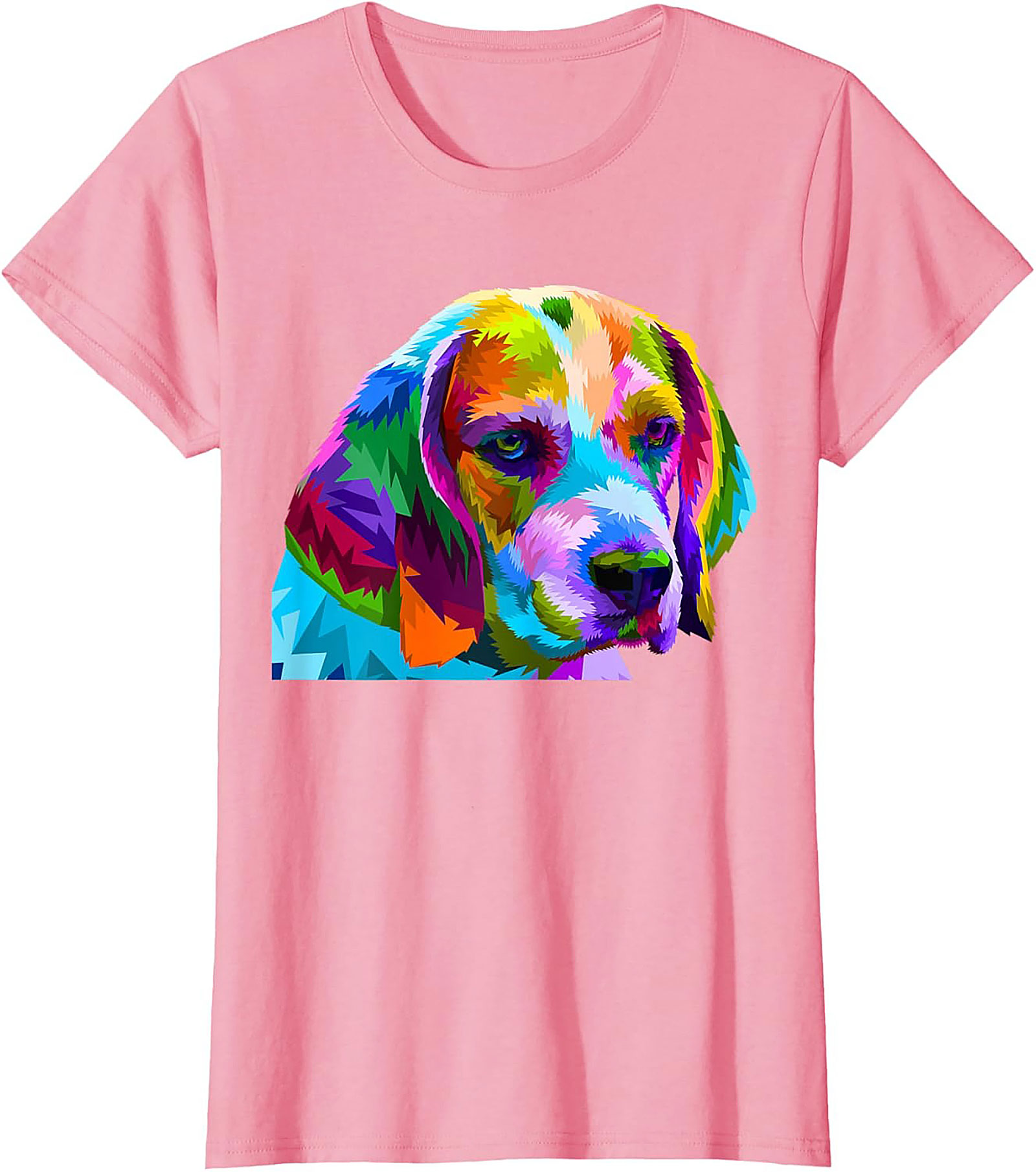 Pop Art Beagle T-shirt: Vibrant Geometric Dog Lover Graphic Tee
