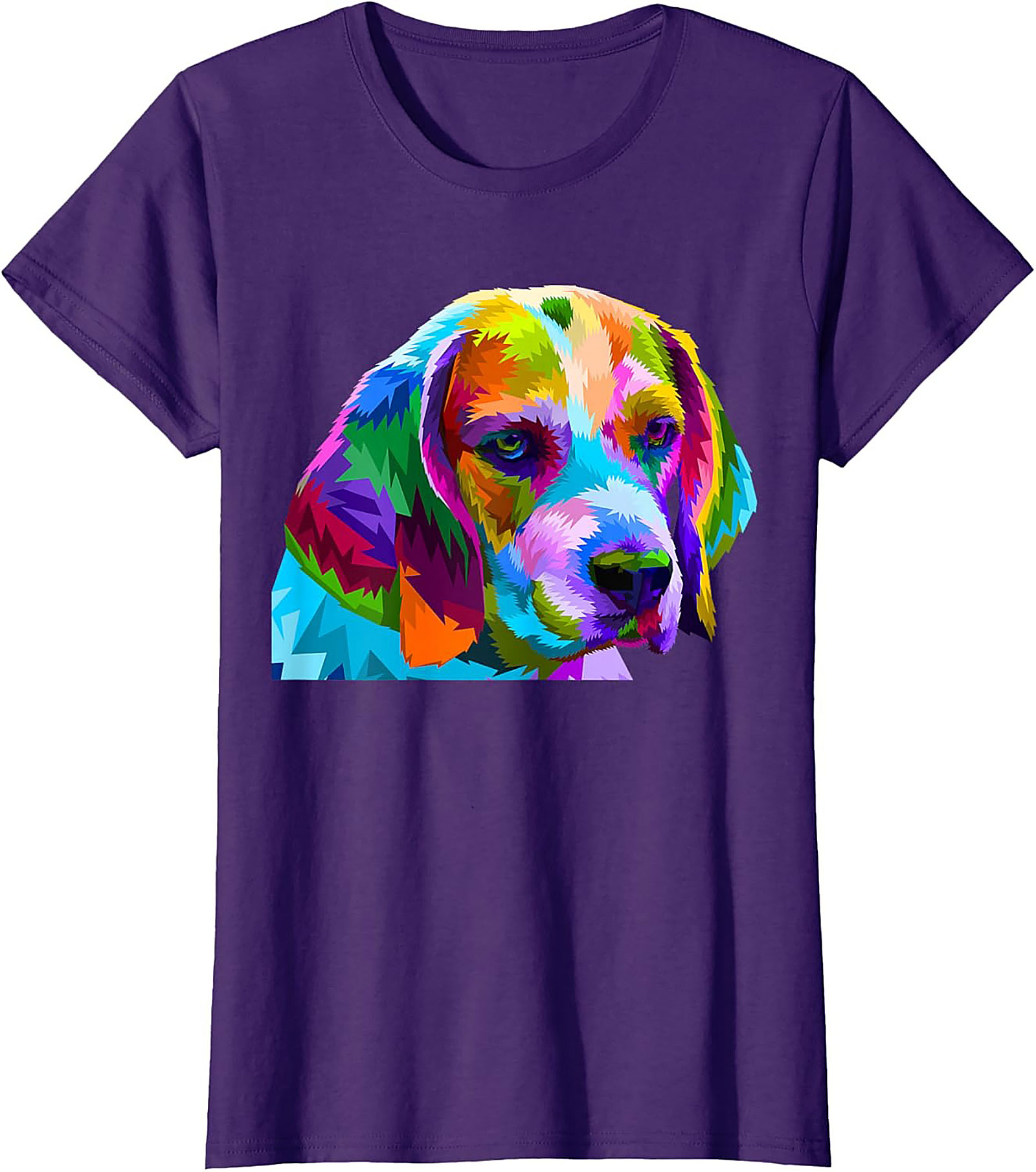 Pop Art Beagle T-shirt: Vibrant Geometric Dog Lover Graphic Tee