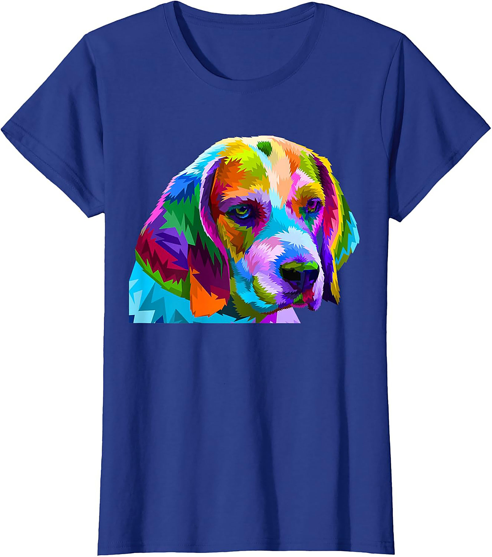 Pop Art Beagle T-shirt: Vibrant Geometric Dog Lover Graphic Tee