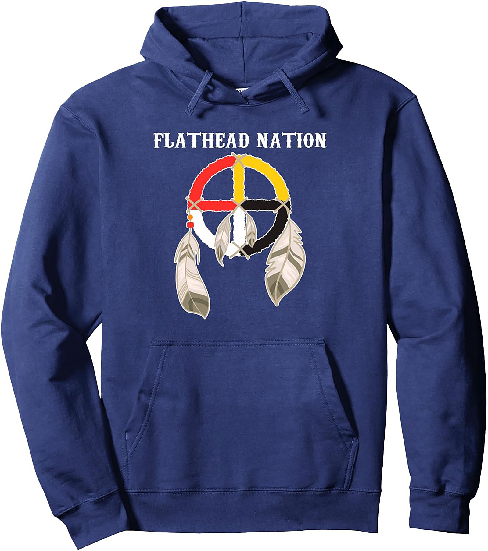 Flathead Nation Pullover Hoodie Tribal Heritage Graphic