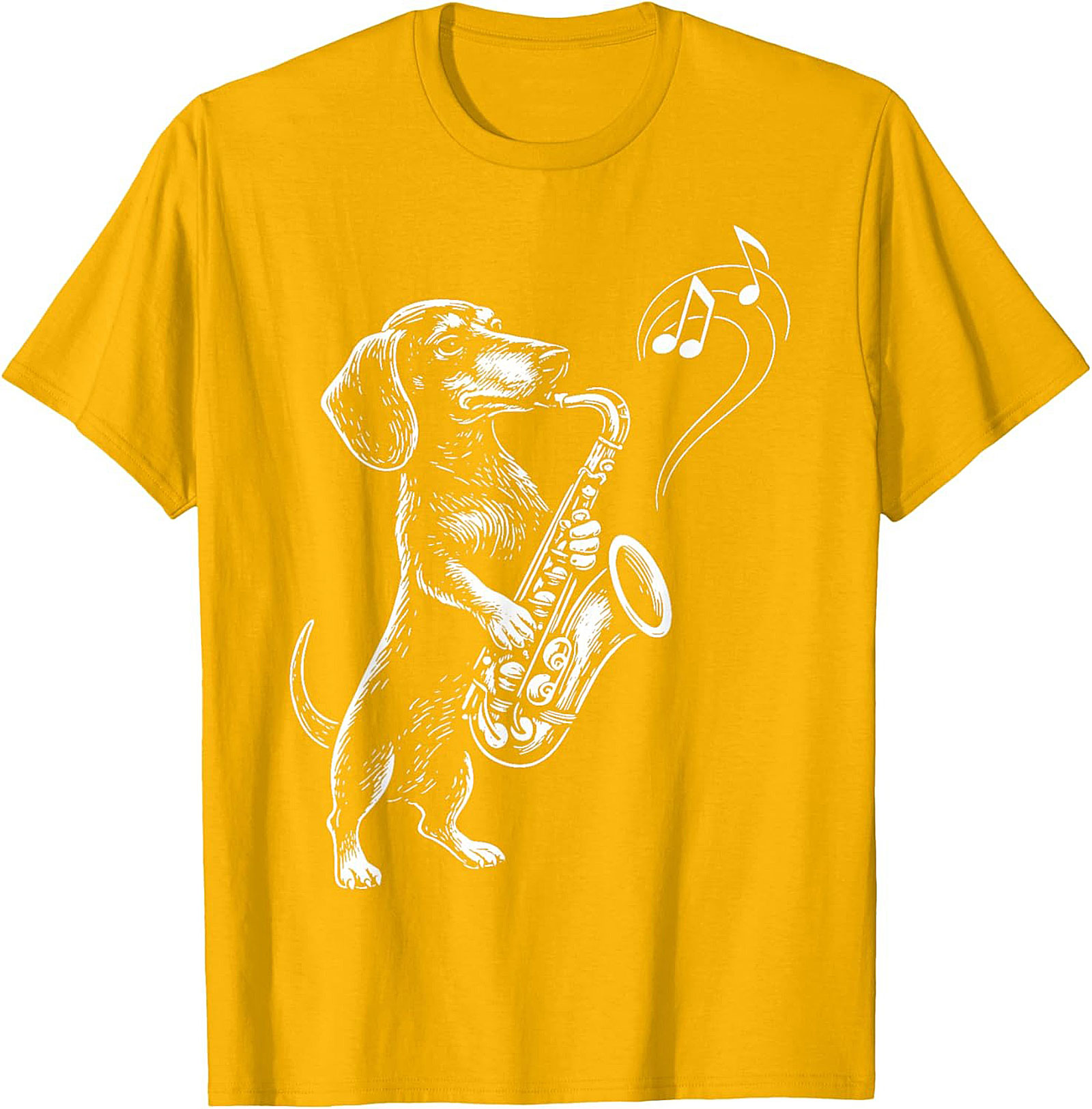 The Jazz Hound: Dachshund Saxophone Graphic Tee