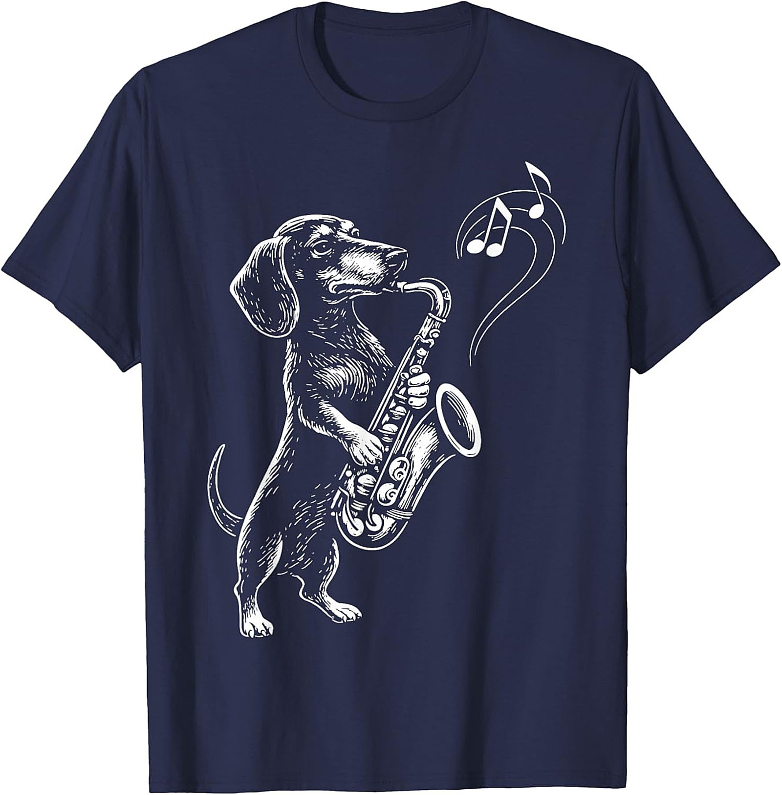 The Jazz Hound: Dachshund Saxophone Graphic Tee