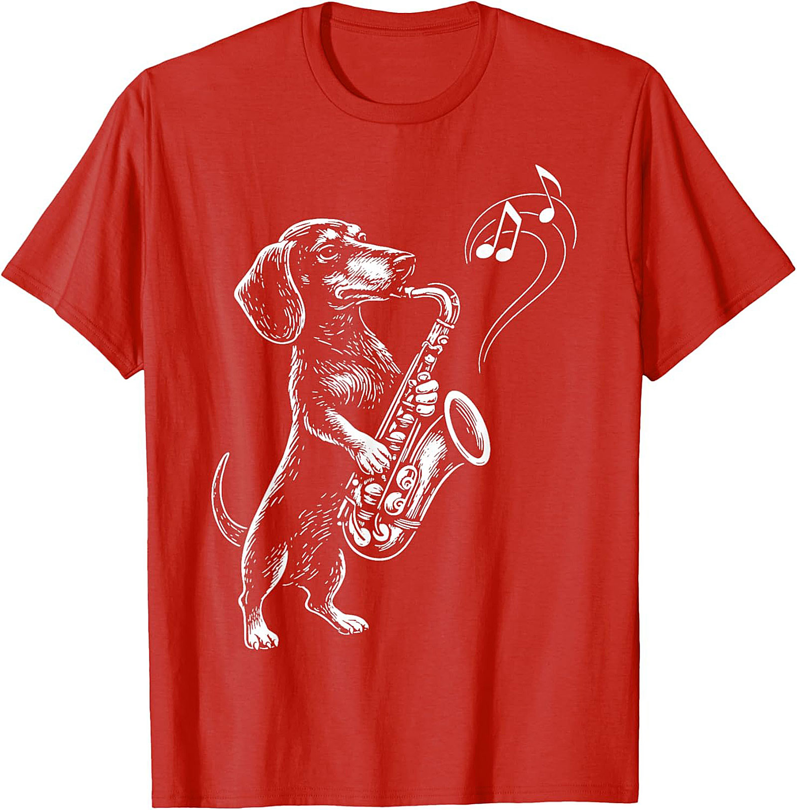 The Jazz Hound: Dachshund Saxophone Graphic Tee