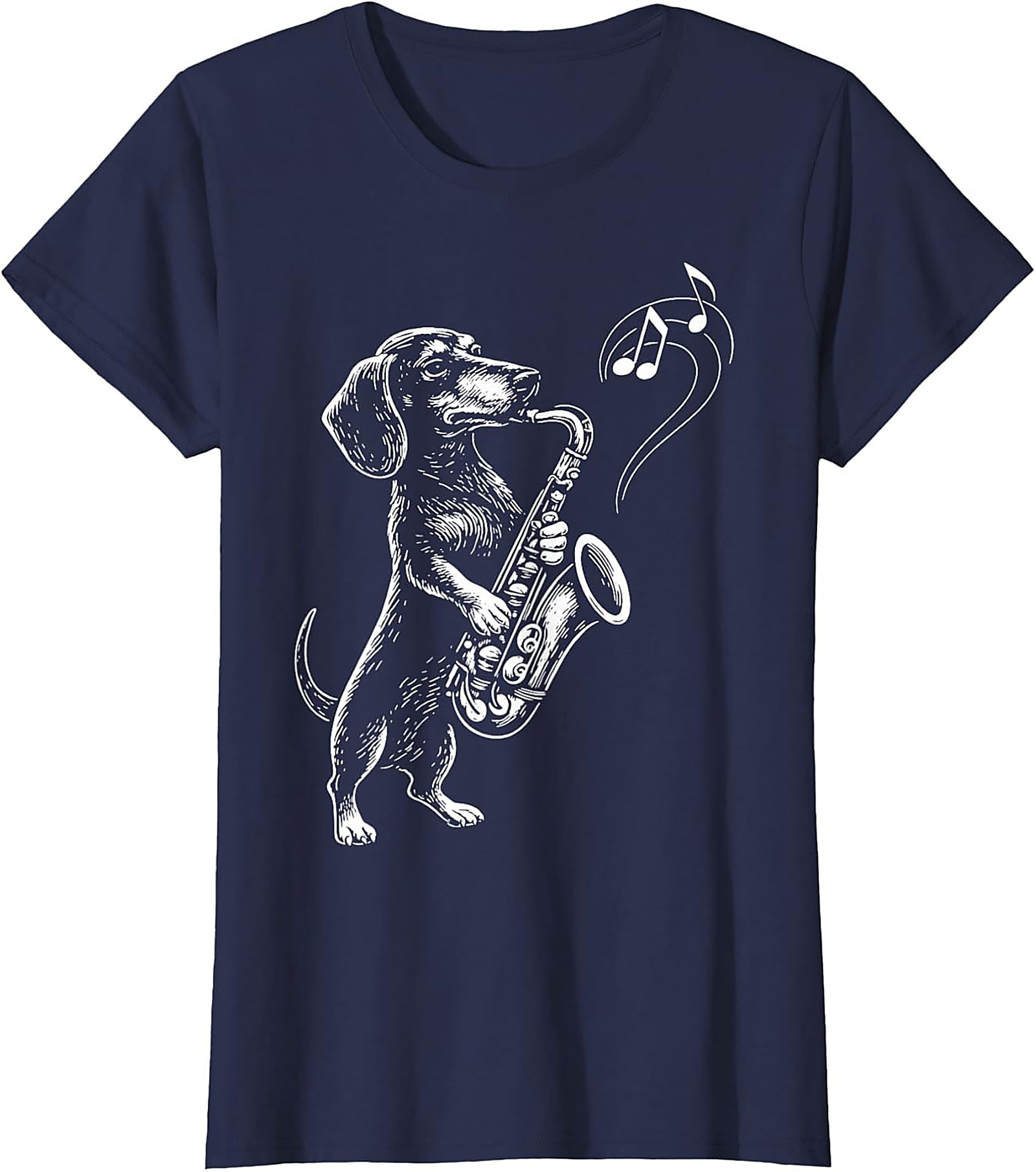 The Jazz Hound: Dachshund Saxophone Graphic Tee