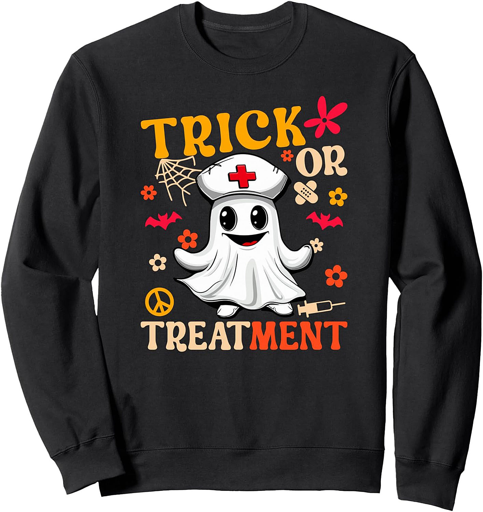 Trick or Treatment Nurse Halloween Crewneck Sweatshirt