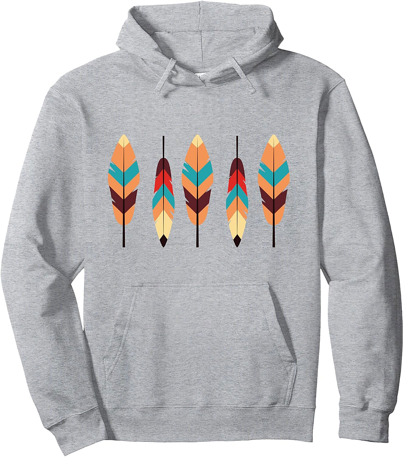 Boho Feather Pullover Hoodie