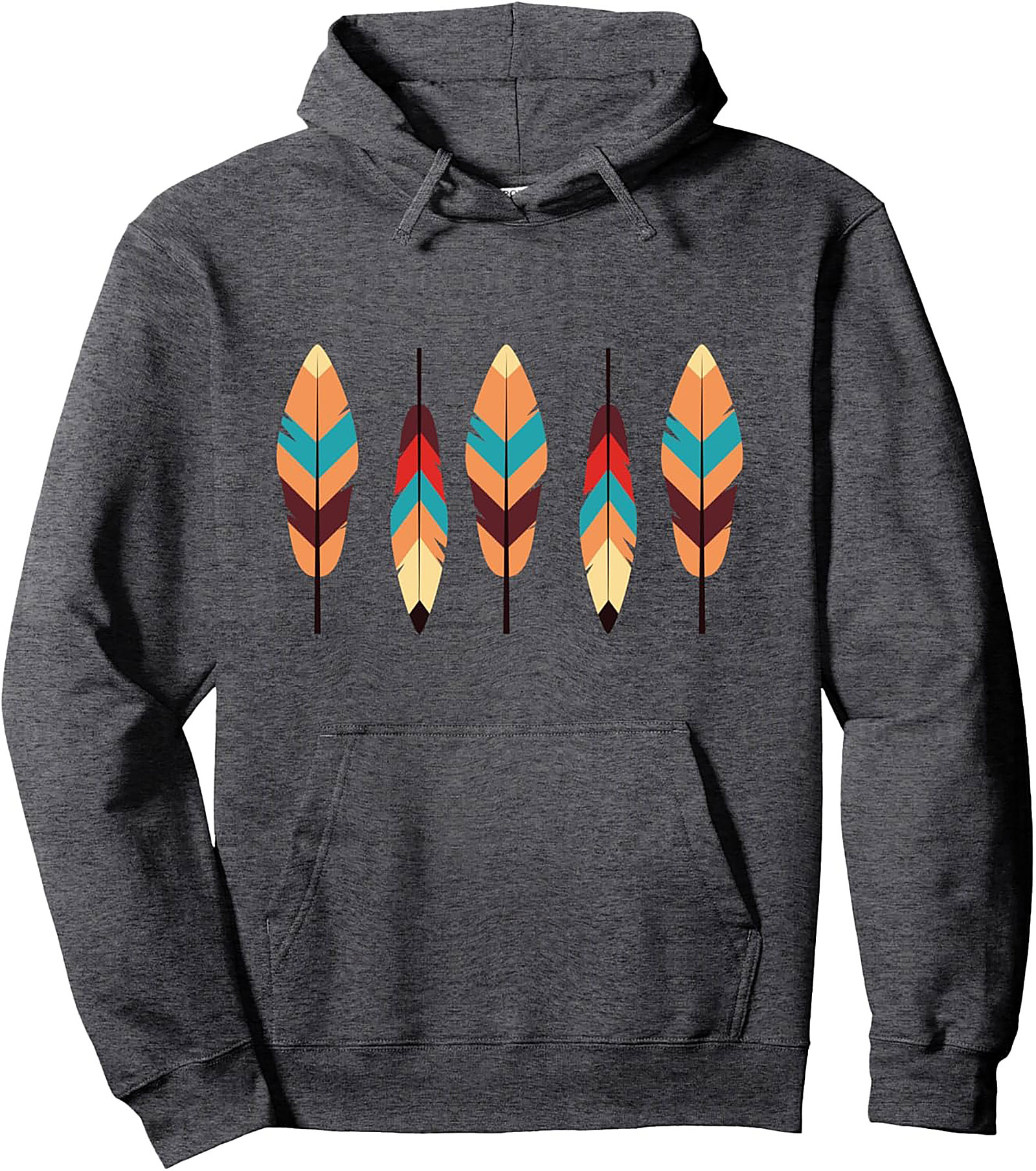 Boho Feather Pullover Hoodie