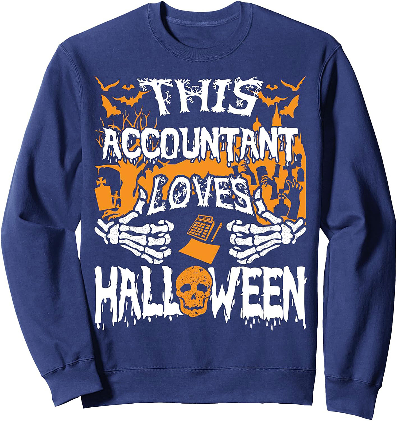 Funny Accountant Halloween Crewneck Sweatshirt Gift