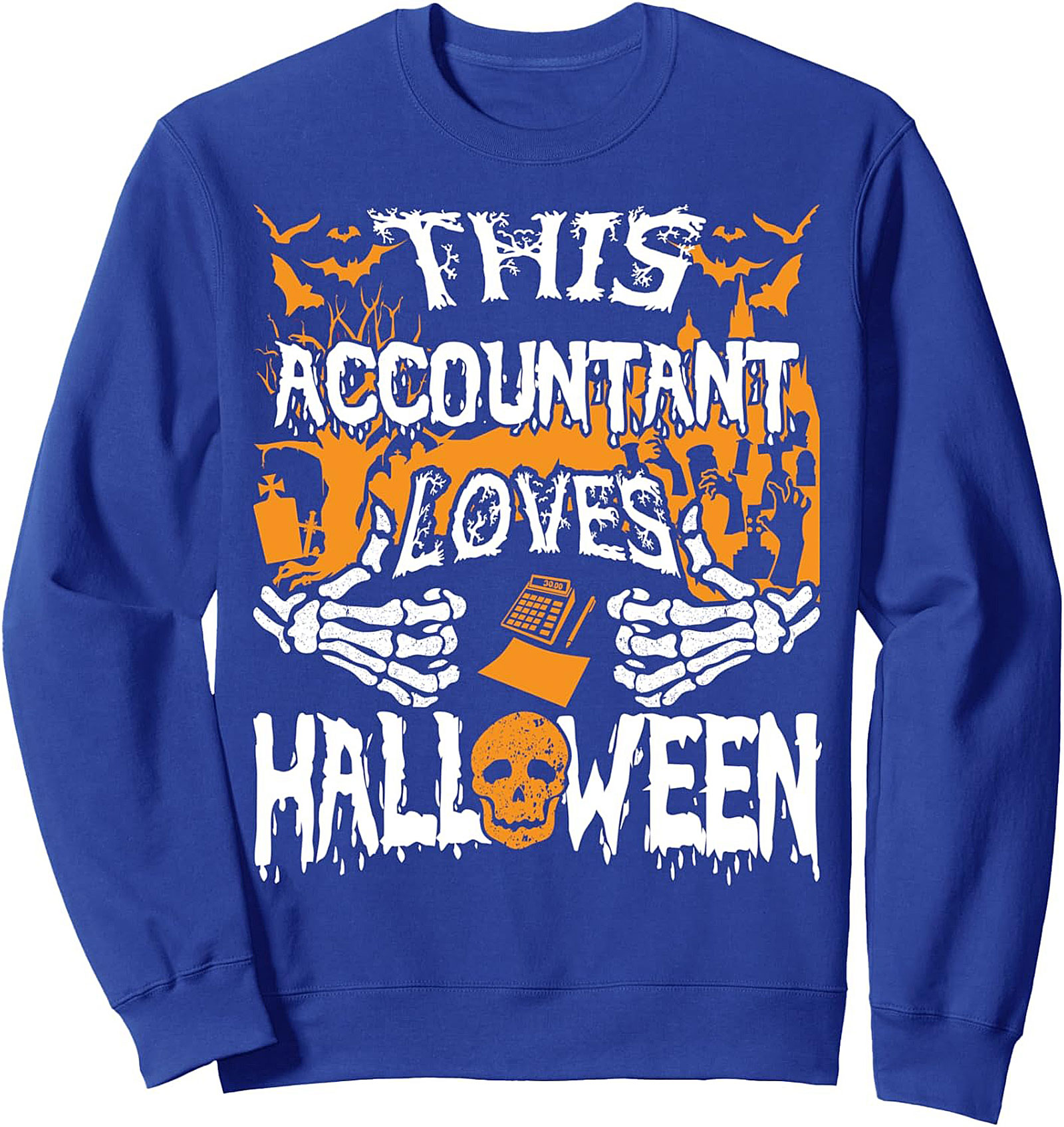 Funny Accountant Halloween Crewneck Sweatshirt Gift
