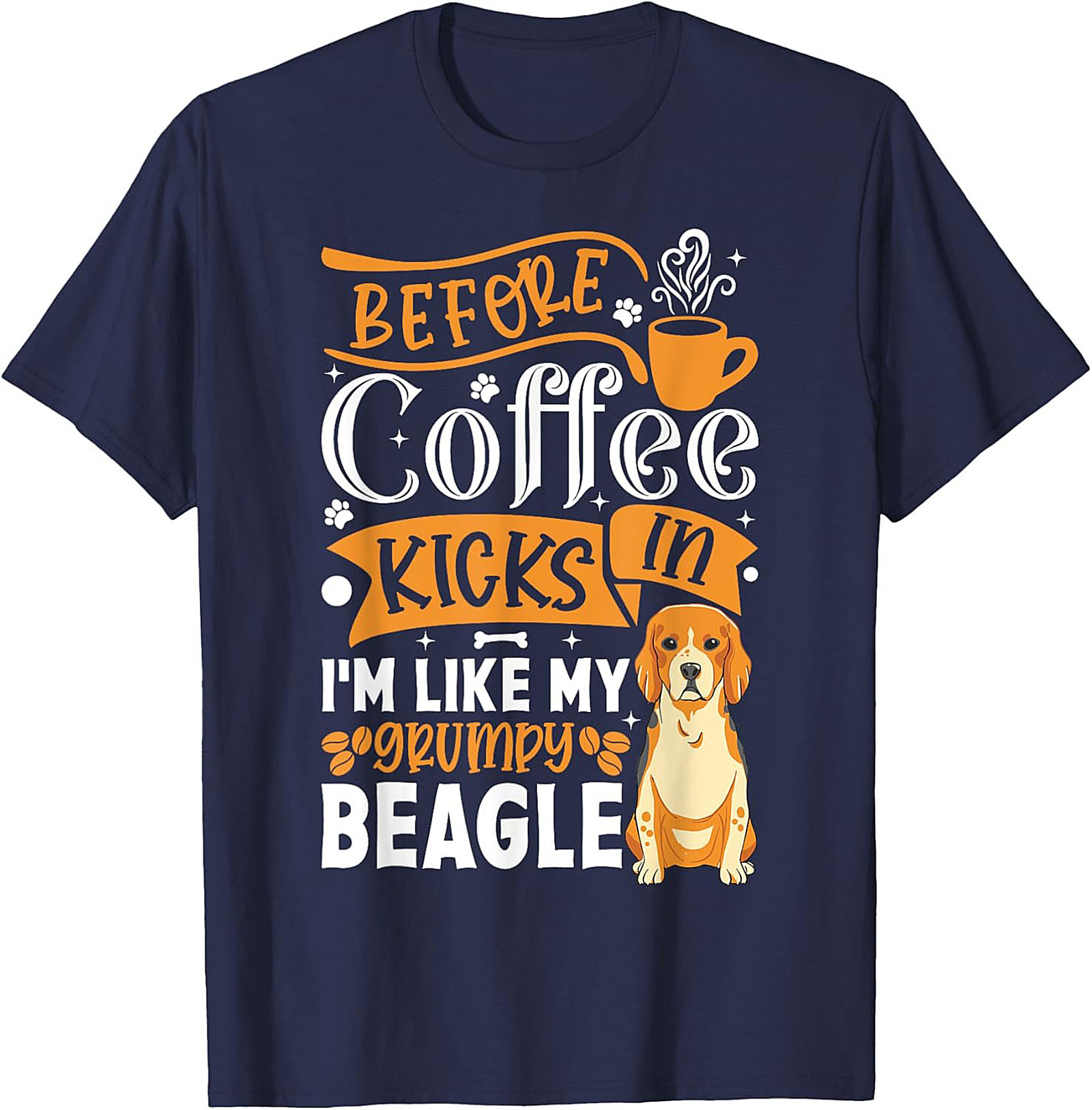 Grumpy Beagle Coffee T-shirt | Funny Dog Lover Unisex Tee