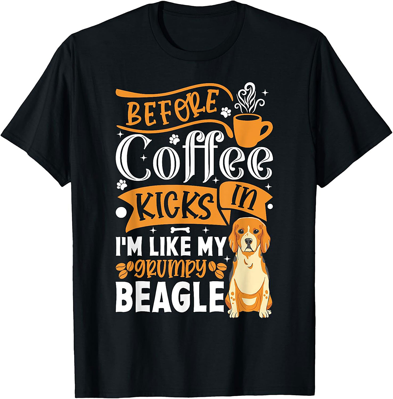 Grumpy Beagle Coffee T-shirt | Funny Dog Lover Unisex Tee