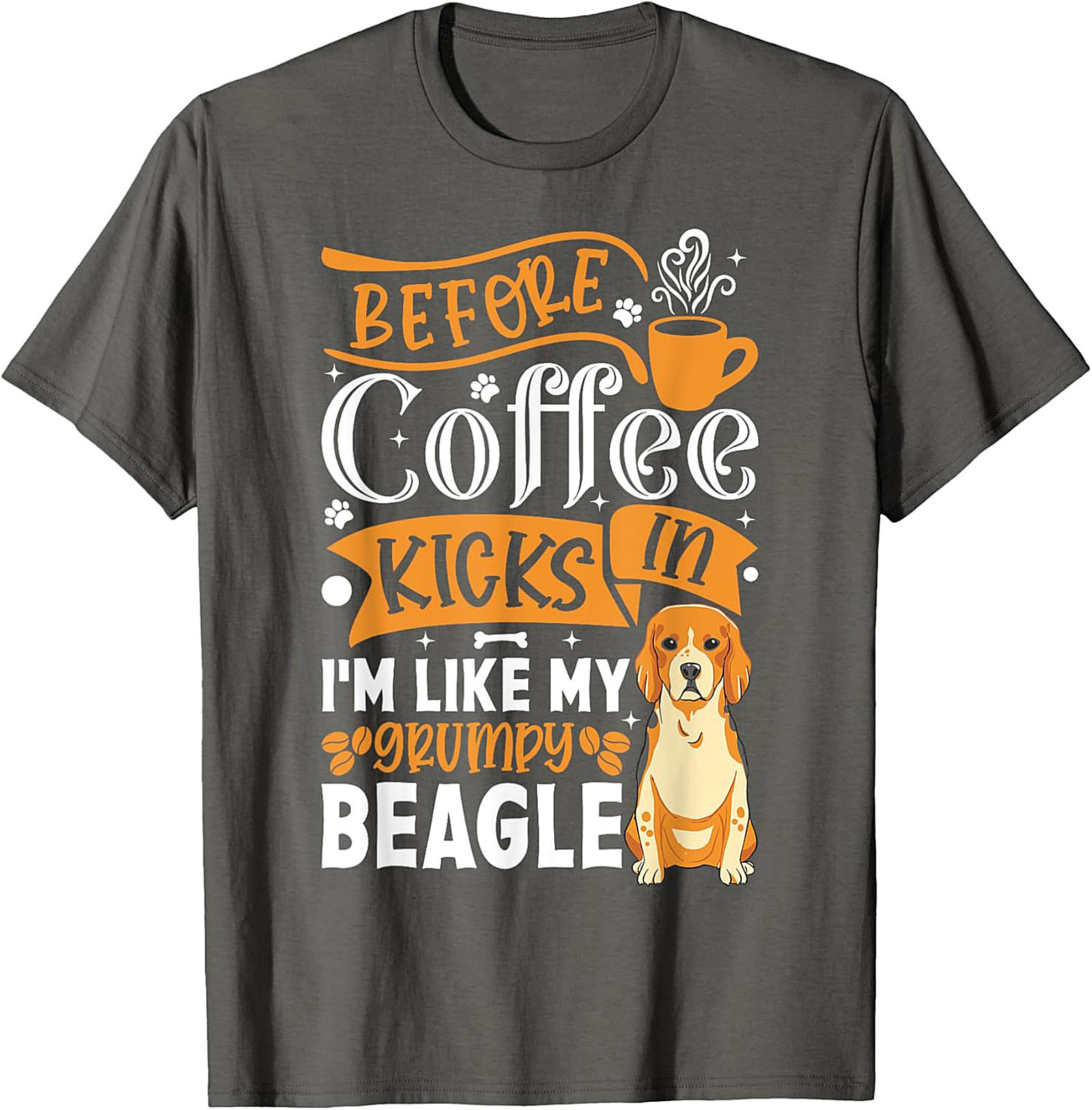 Grumpy Beagle Coffee T-shirt | Funny Dog Lover Unisex Tee