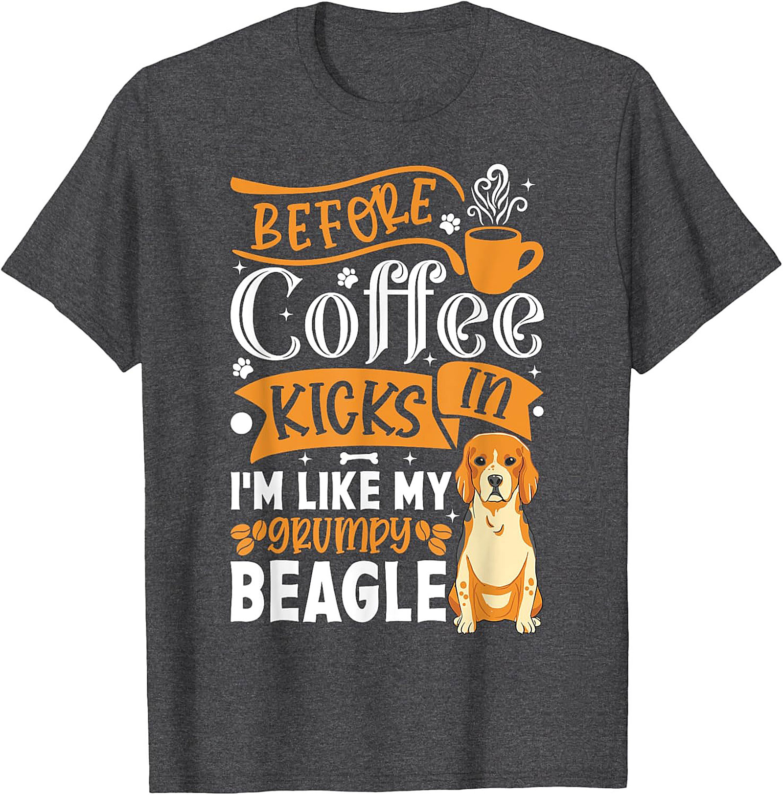 Grumpy Beagle Coffee T-shirt | Funny Dog Lover Unisex Tee