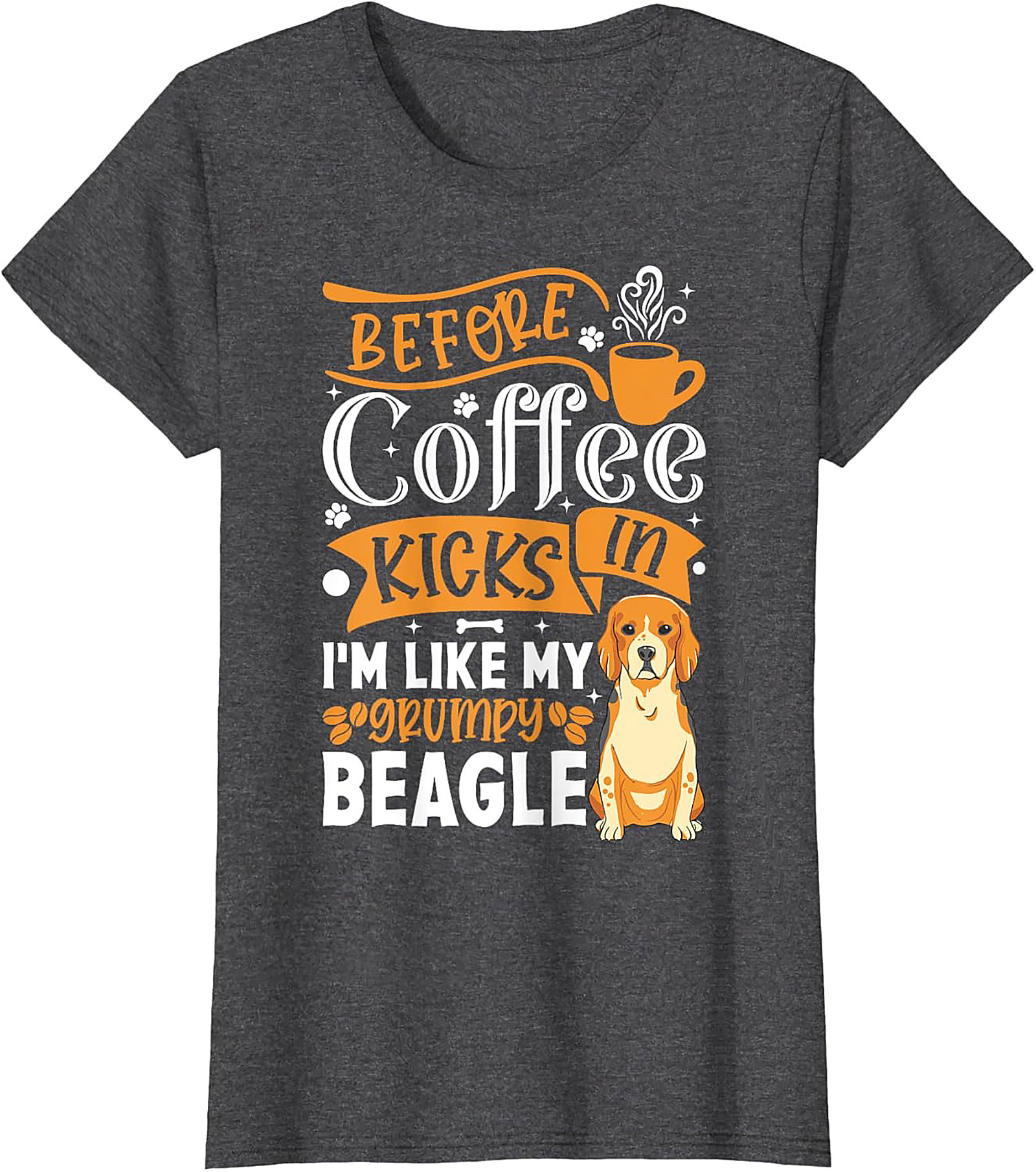 Grumpy Beagle Coffee T-shirt | Funny Dog Lover Unisex Tee