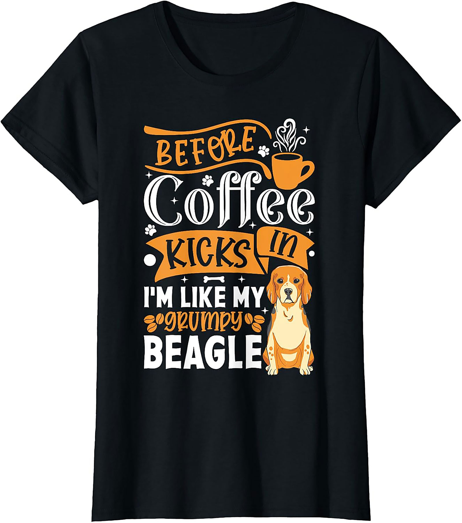 Grumpy Beagle Coffee T-shirt | Funny Dog Lover Unisex Tee