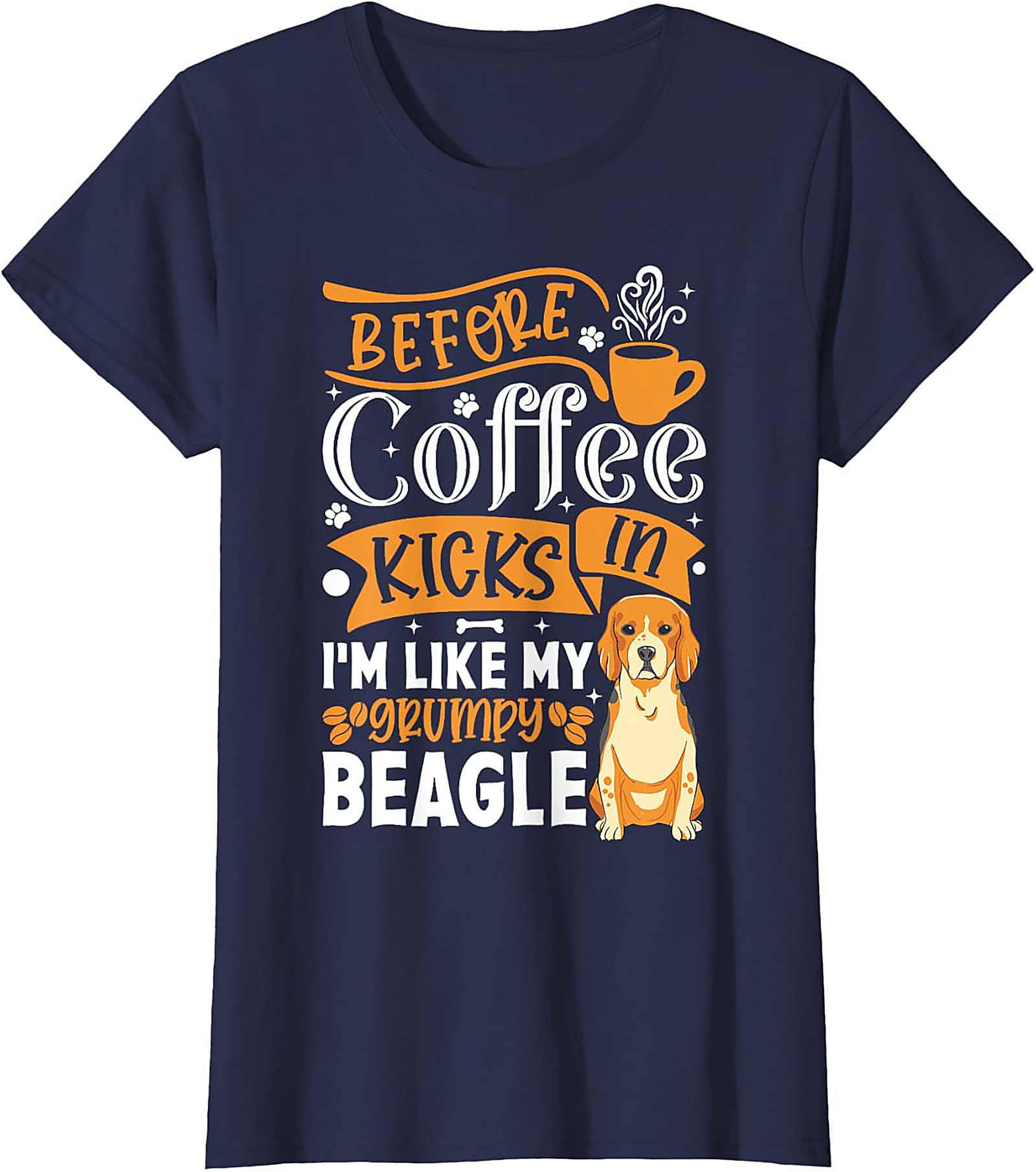 Grumpy Beagle Coffee T-shirt | Funny Dog Lover Unisex Tee