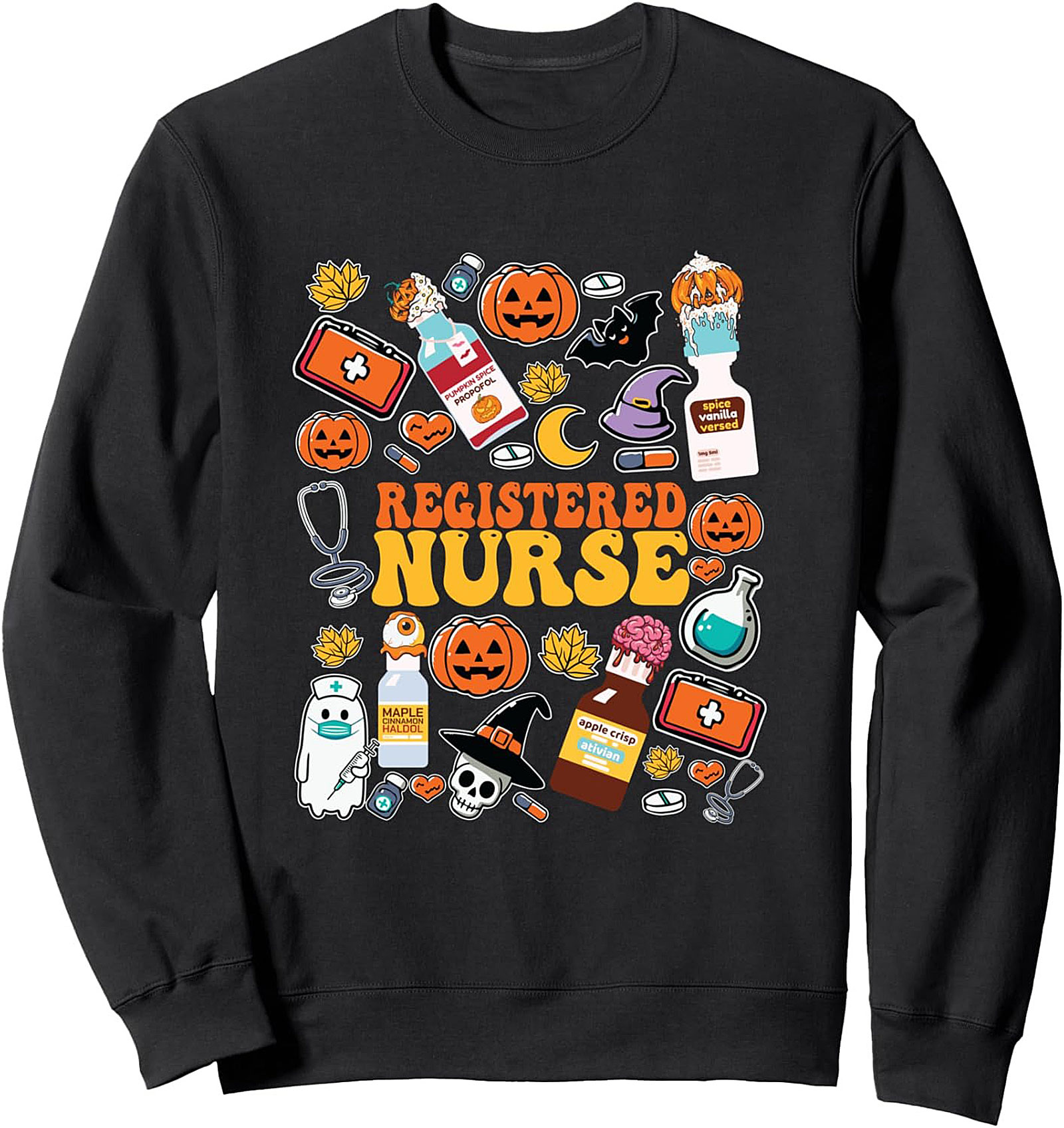 Spooky RN Halloween Nurse Crewneck Sweatshirt | Gift Idea