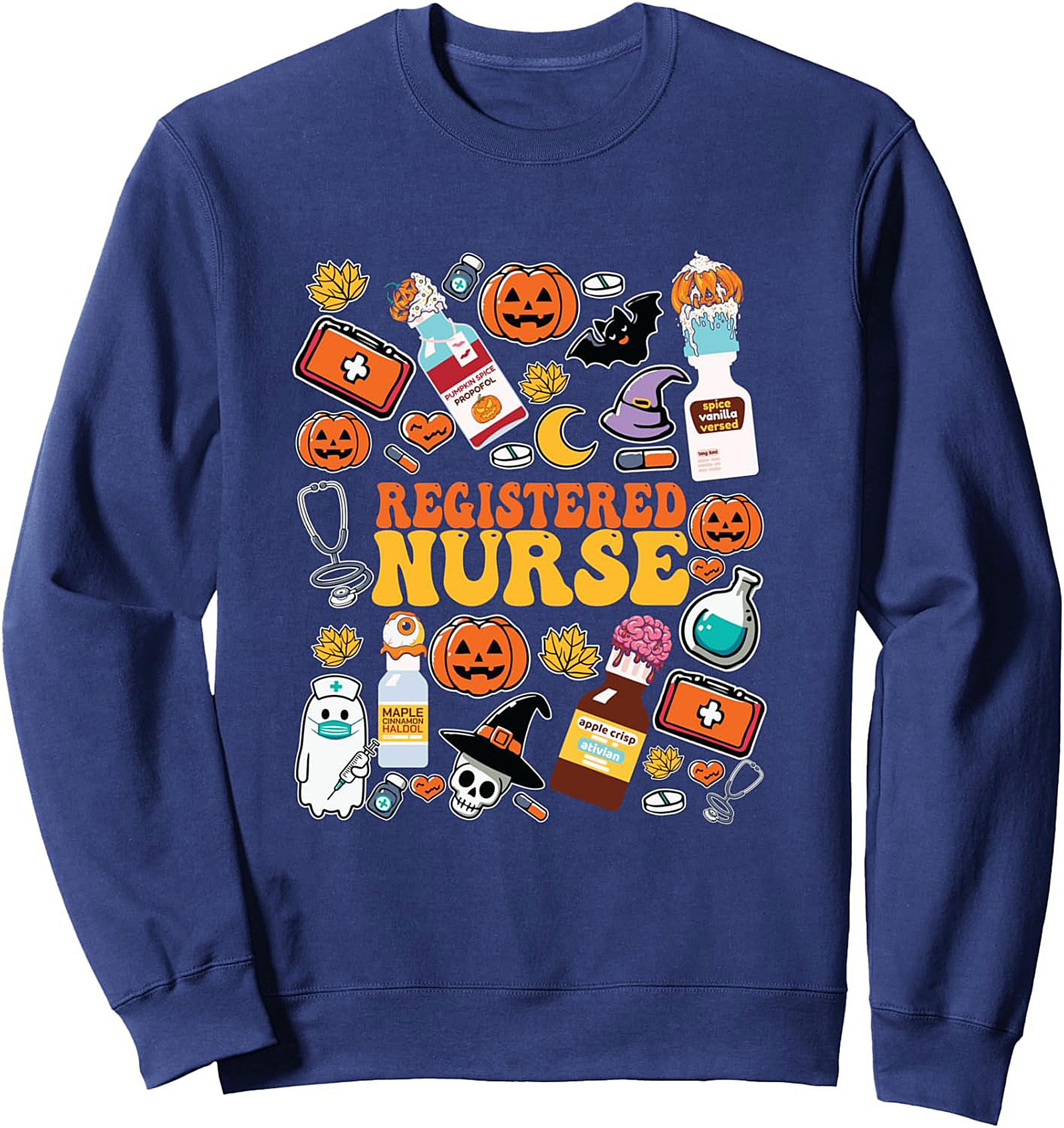 Spooky RN Halloween Nurse Crewneck Sweatshirt | Gift Idea