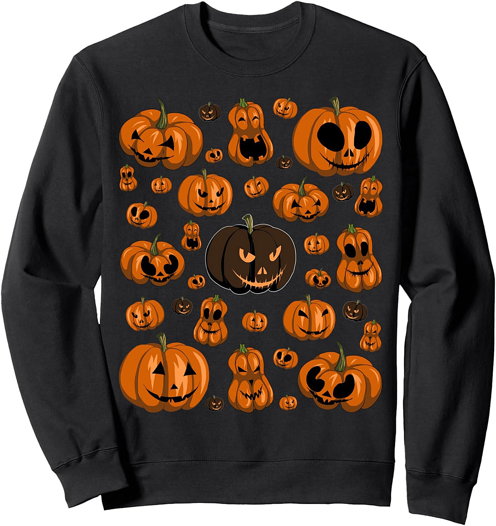 Cozy Halloween Pumpkin Crewneck Sweatshirt | Pullover Gift