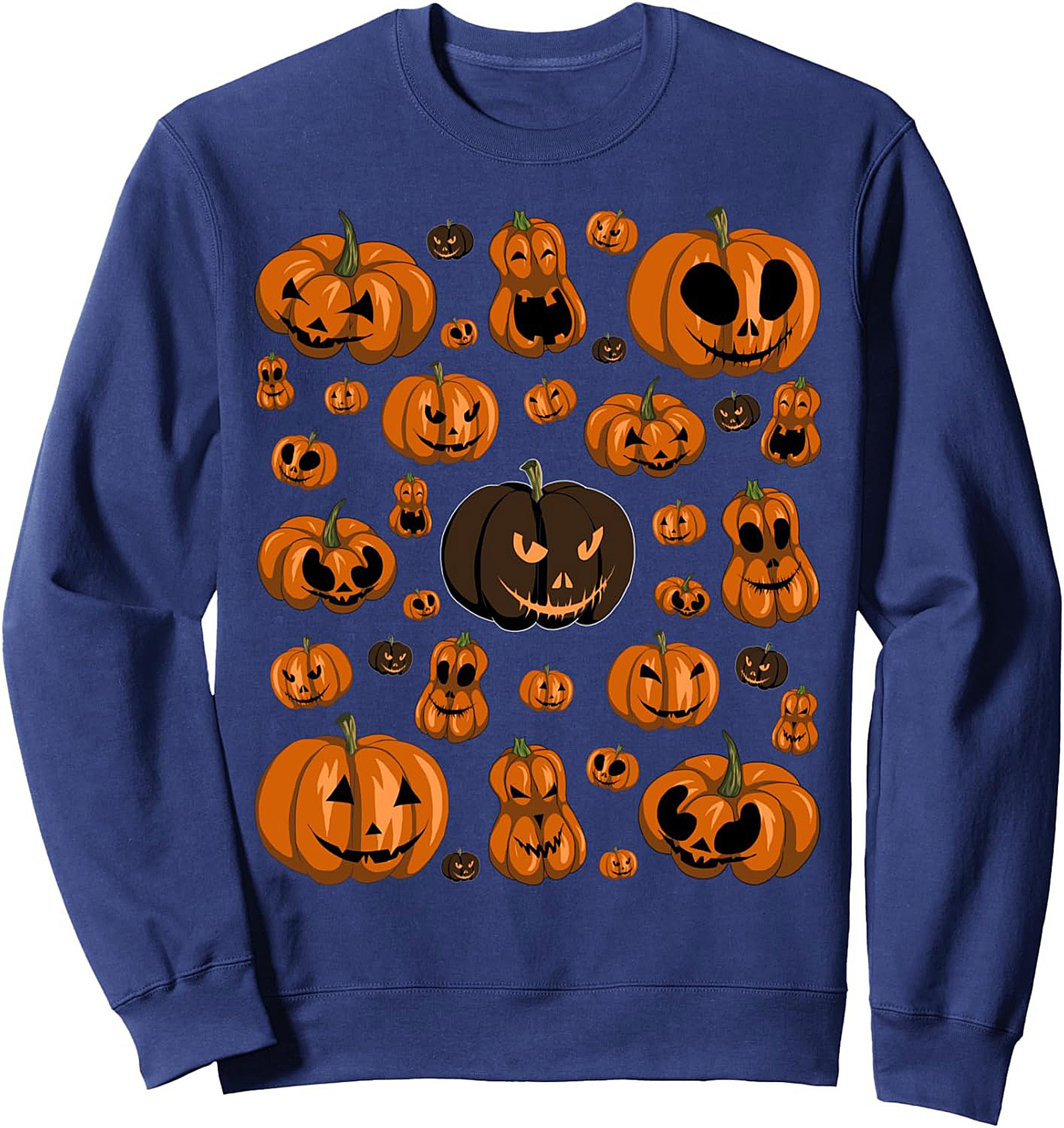 Cozy Halloween Pumpkin Crewneck Sweatshirt | Pullover Gift