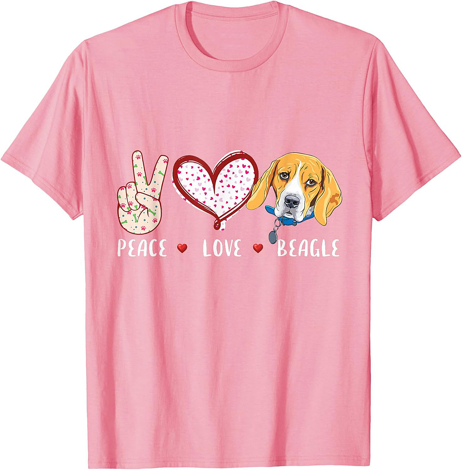 Peace Love Beagle T-Shirt – Funny Dog Lover Graphic Tee