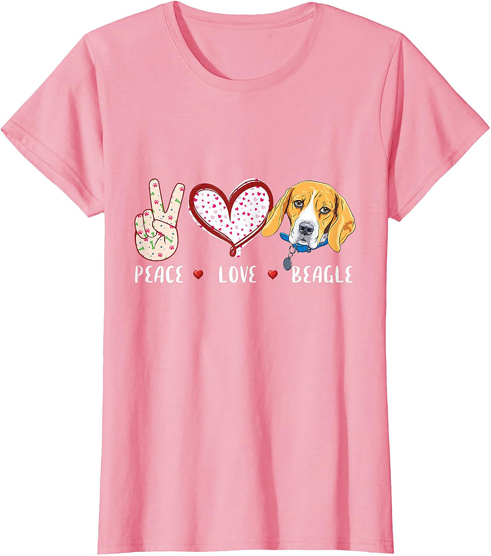 Peace Love Beagle T-Shirt – Funny Dog Lover Graphic Tee