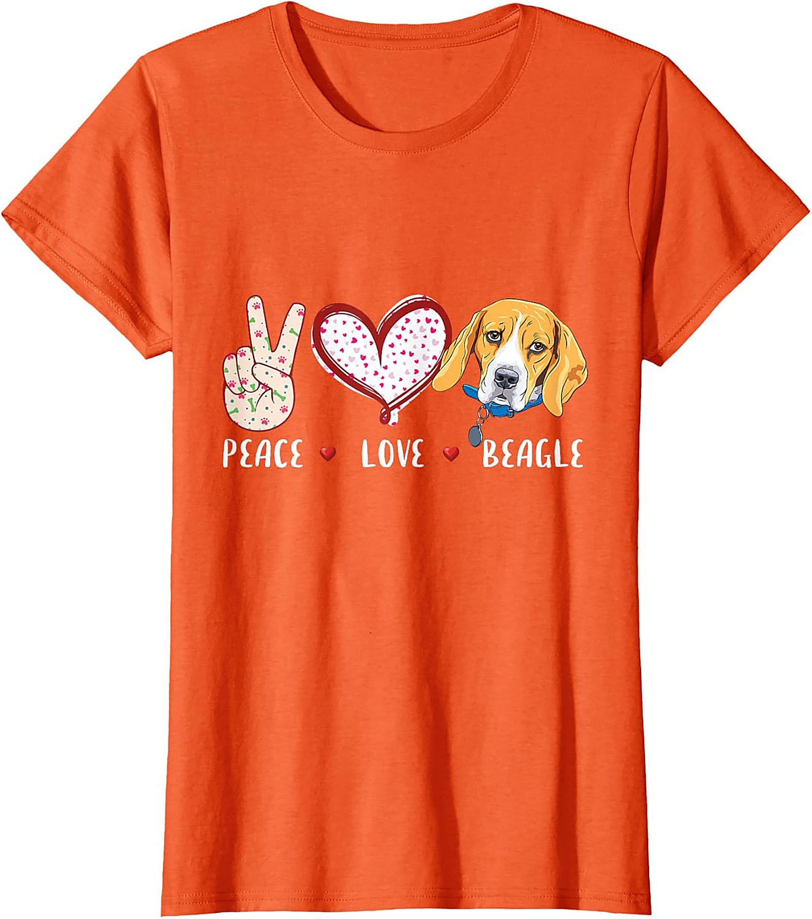 Peace Love Beagle T-Shirt – Funny Dog Lover Graphic Tee