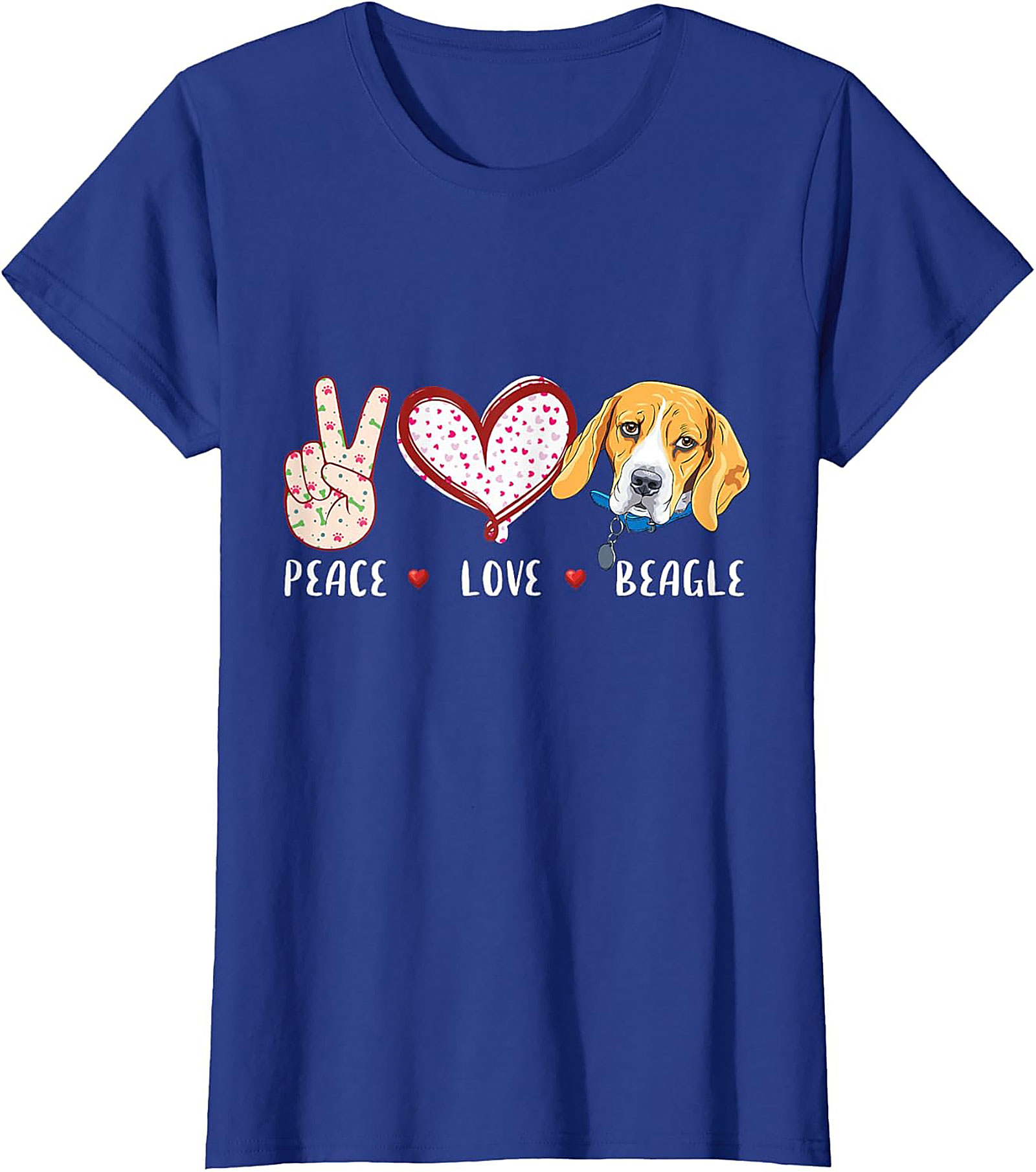 Peace Love Beagle T-Shirt – Funny Dog Lover Graphic Tee