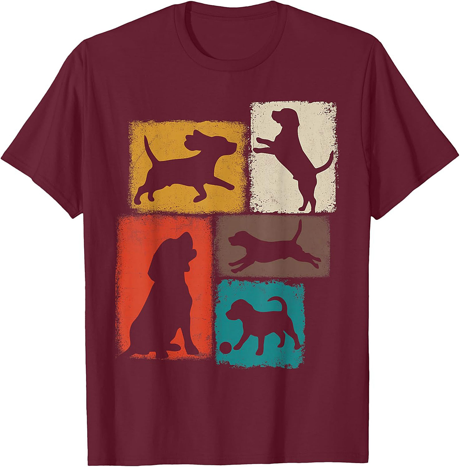 Vintage Dog Lover Graphic Tee | Retro Dog Silhouette Unisex Shirt