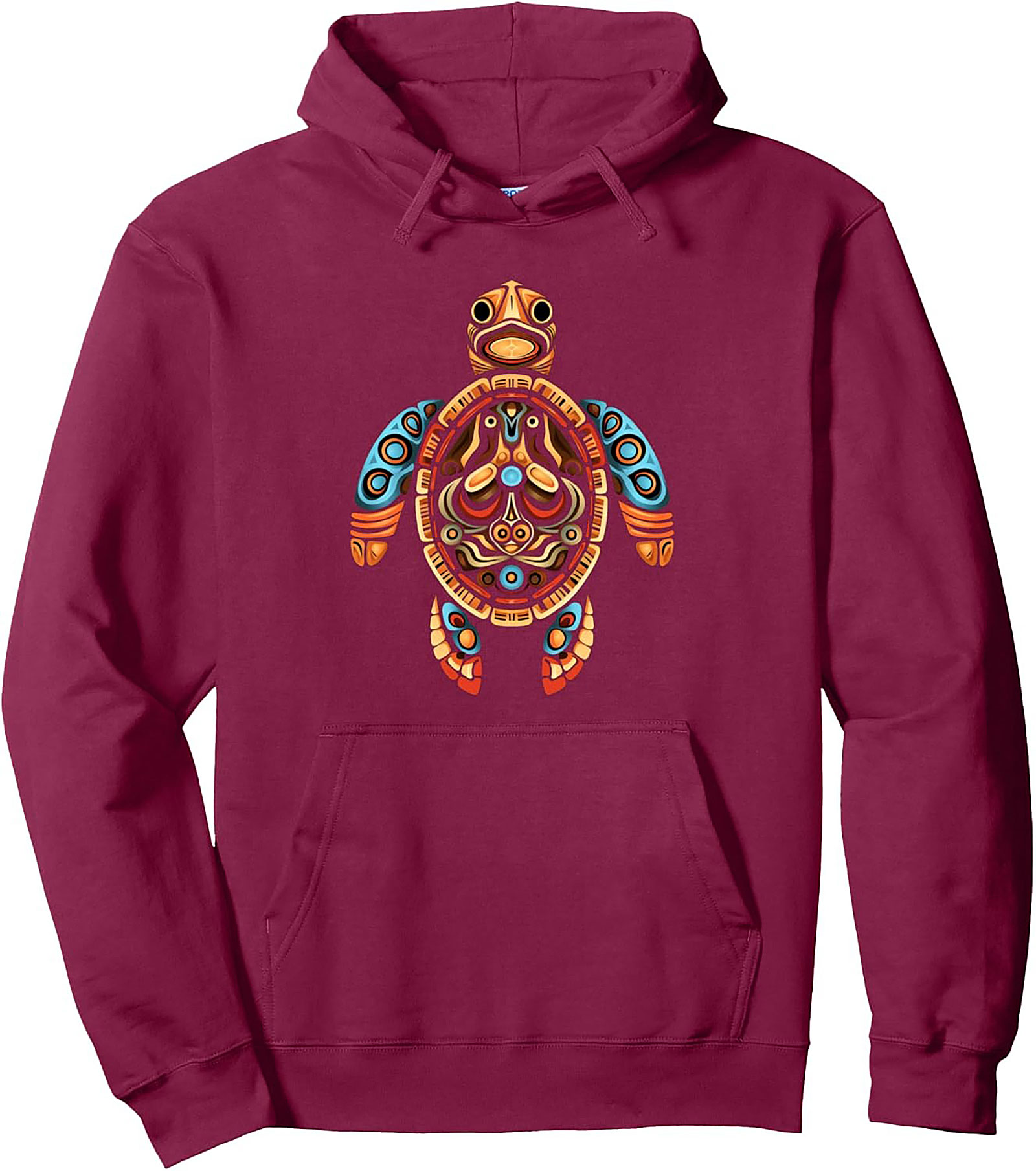 Tribal Turtle Graphic Hoodie Cozy Unisex Pullover Gift