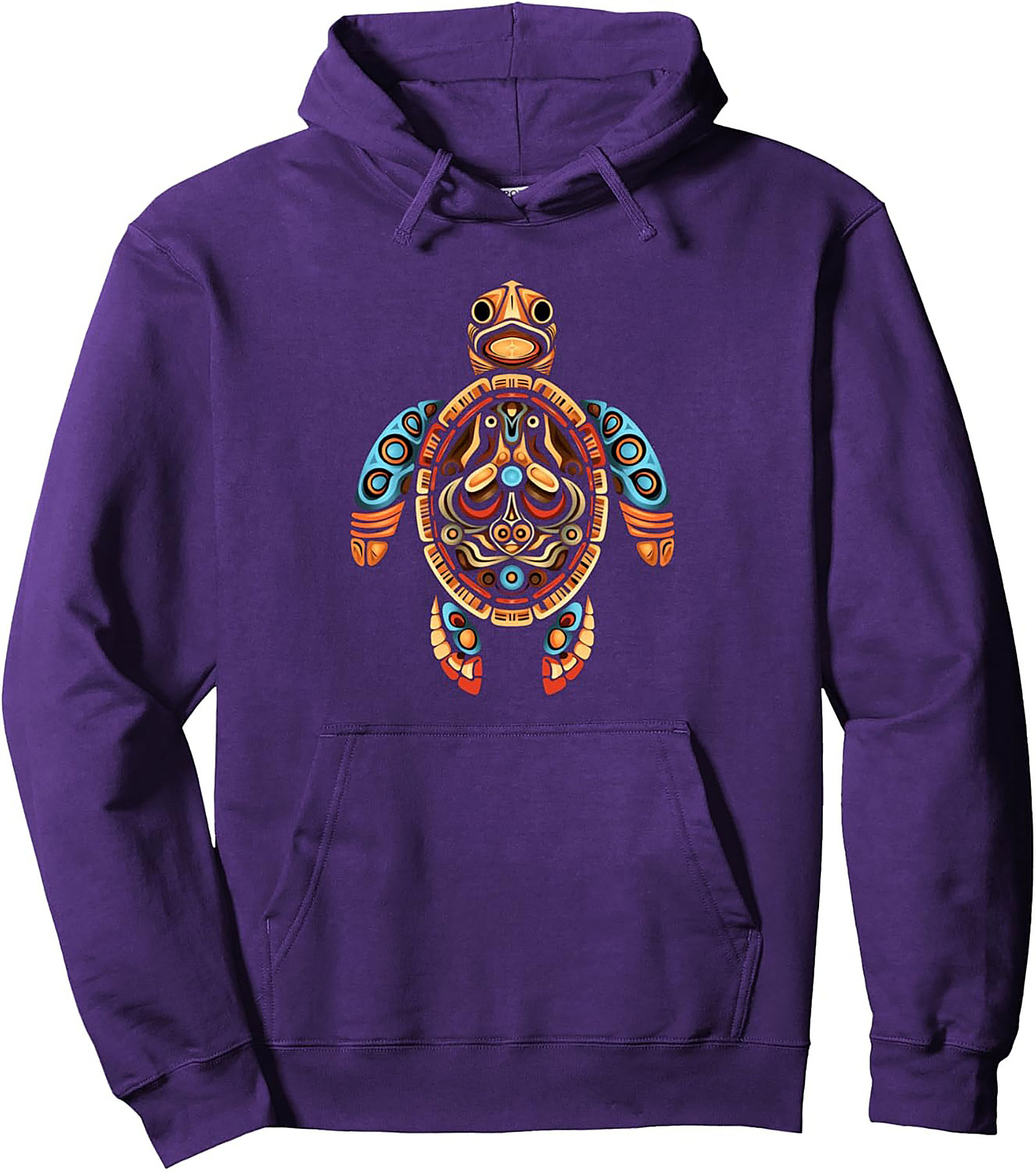 Tribal Turtle Graphic Hoodie Cozy Unisex Pullover Gift