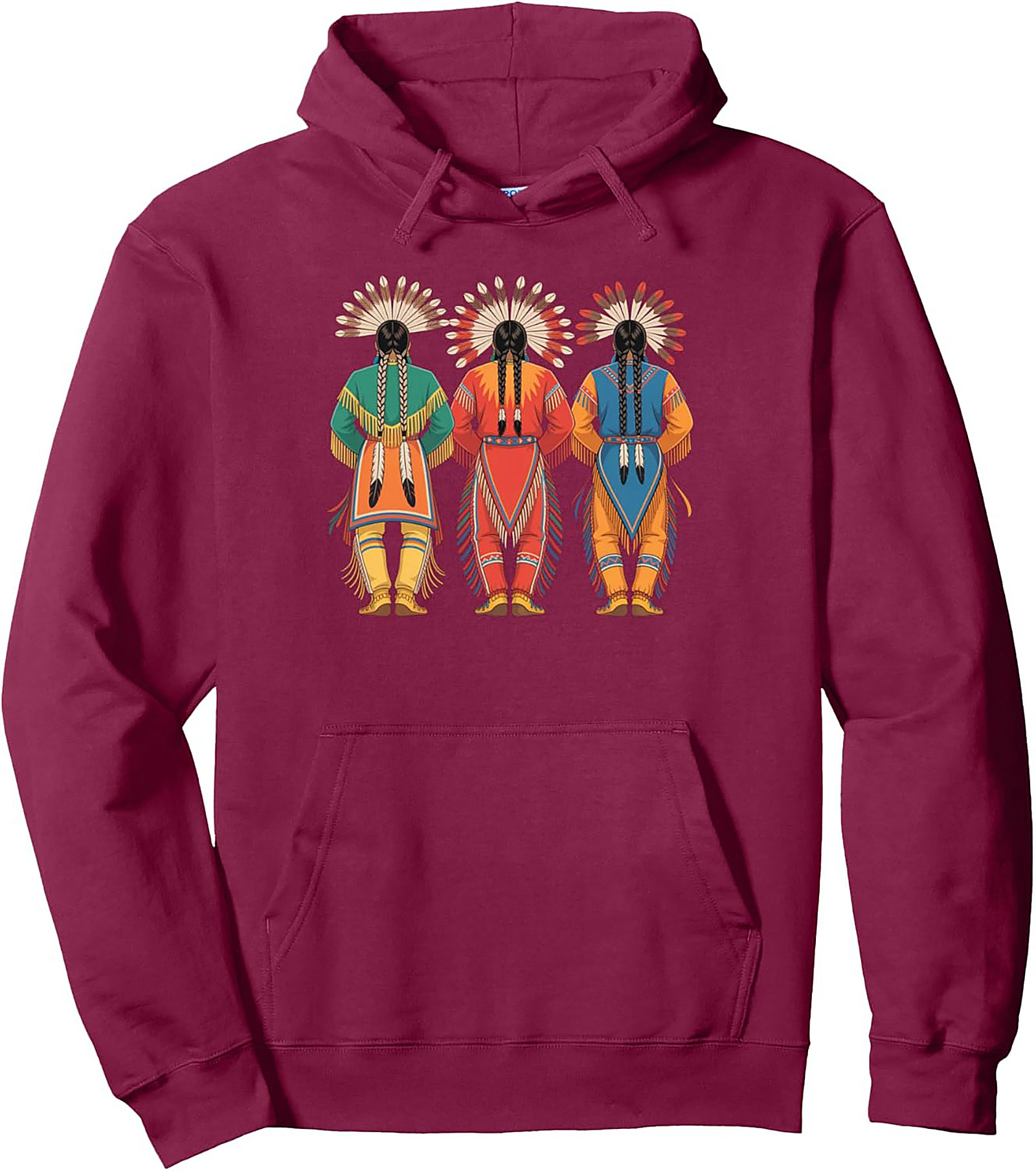 Indigenous Dancers Traditional Regalia Pullover Hoodie