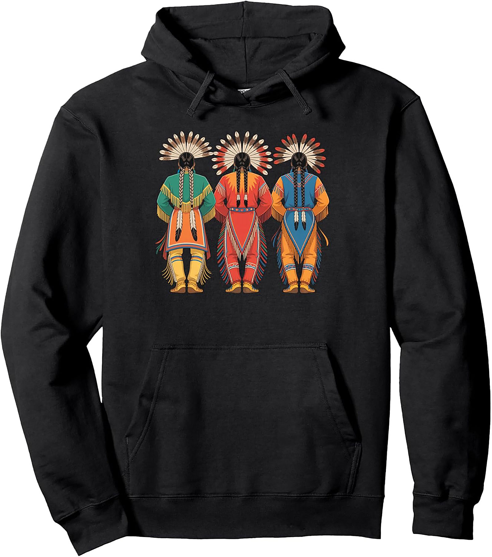 Indigenous Dancers Traditional Regalia Pullover Hoodie